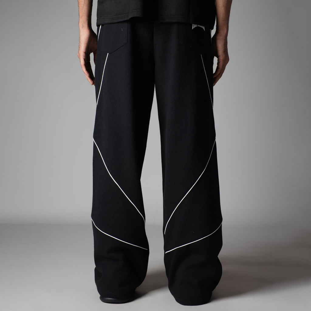 BLACK VERTEX FLEECE BAGGY SWEATPANTS - Hophead