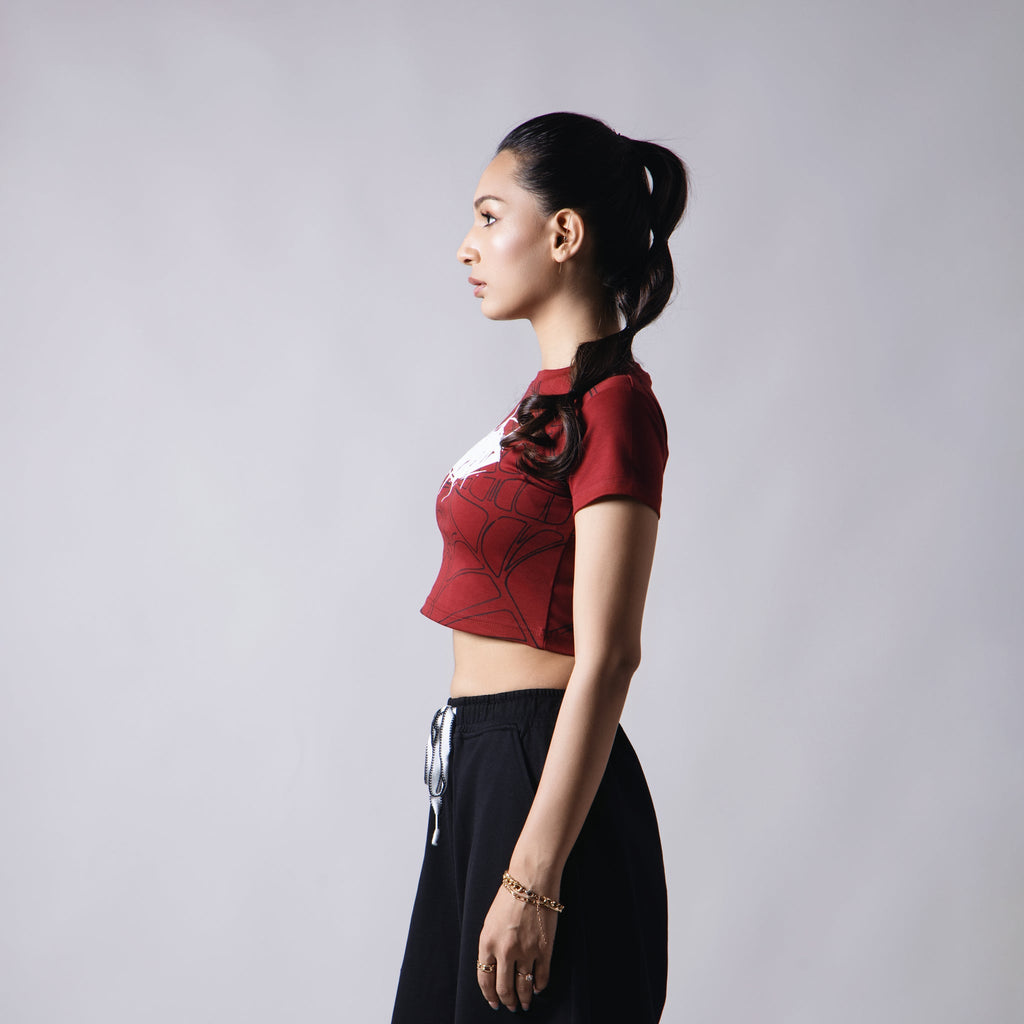 BLOODLINE WEB CROP TOP - Hophead