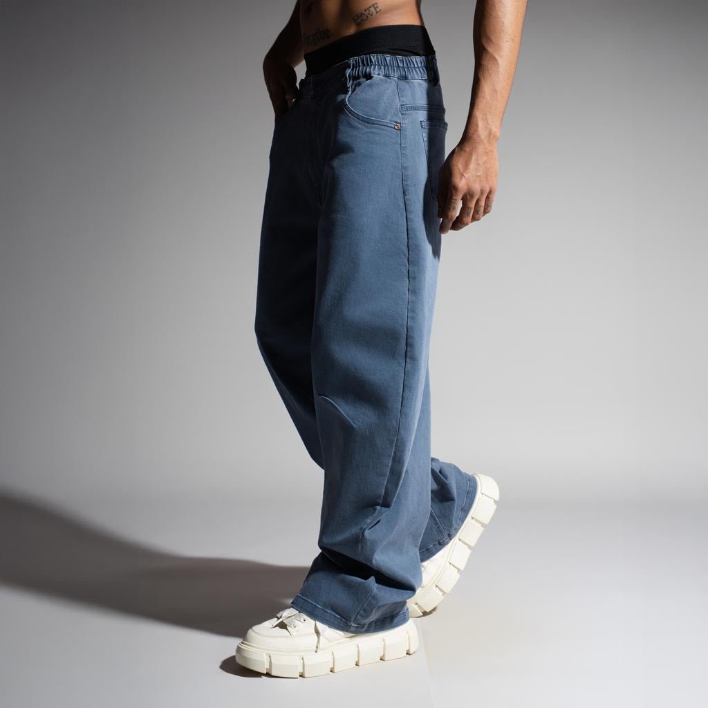 BLUE BARREL LEG DENIM - Hophead