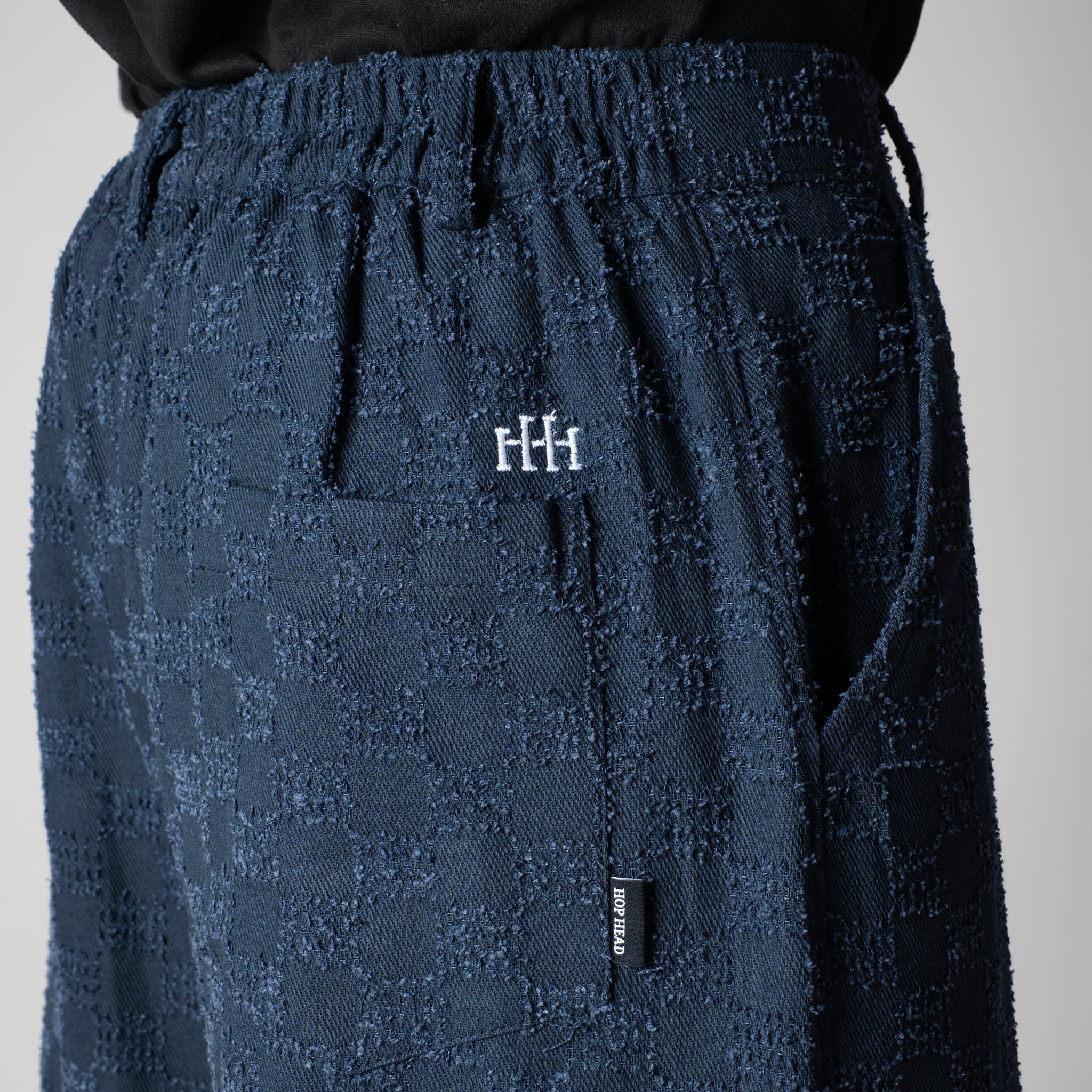 BLUE CHECKERED ROOFING BOOT CUT DENIM - Hophead