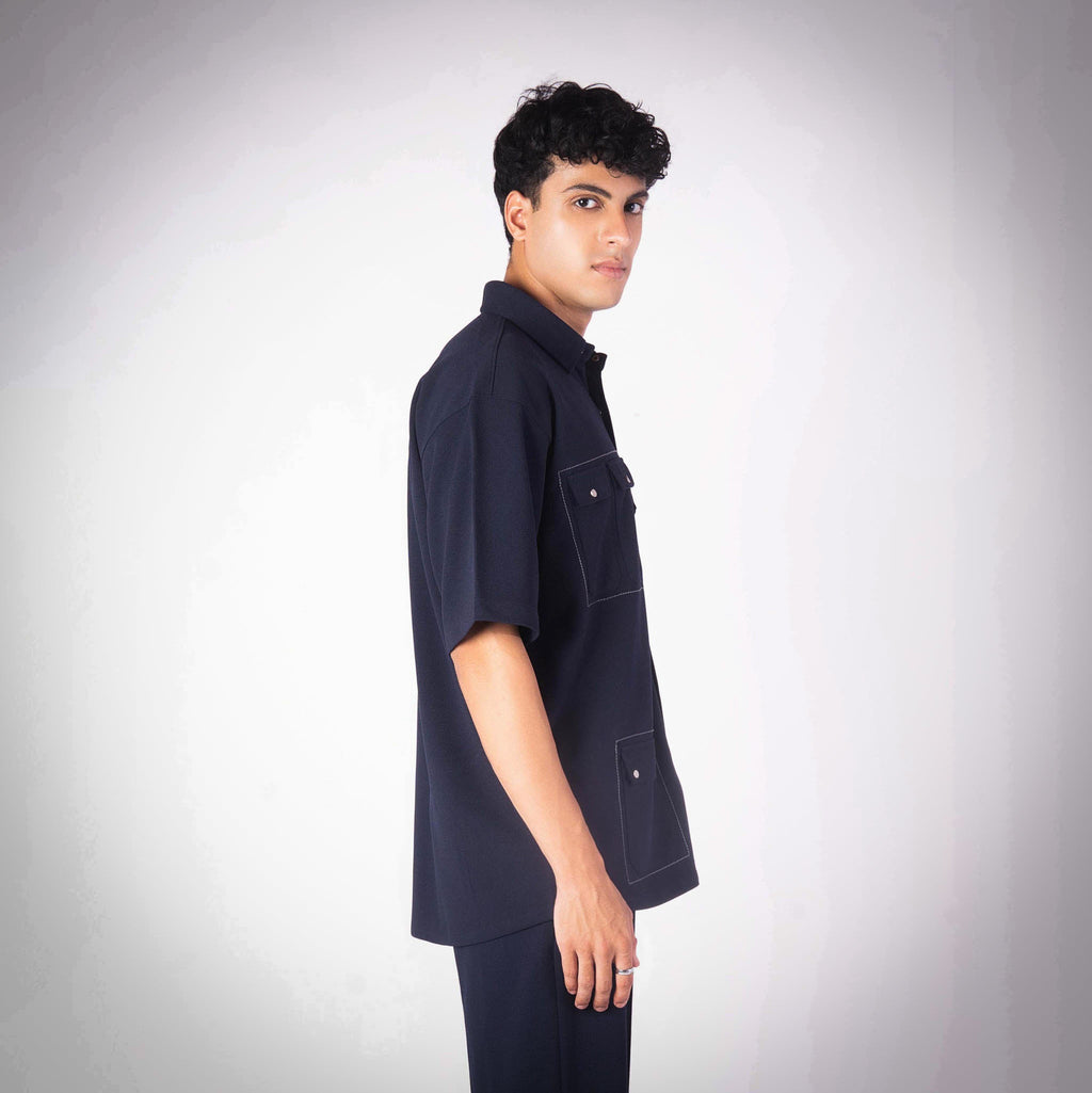 BLUE QUAD POCKET SHIRT - Hophead