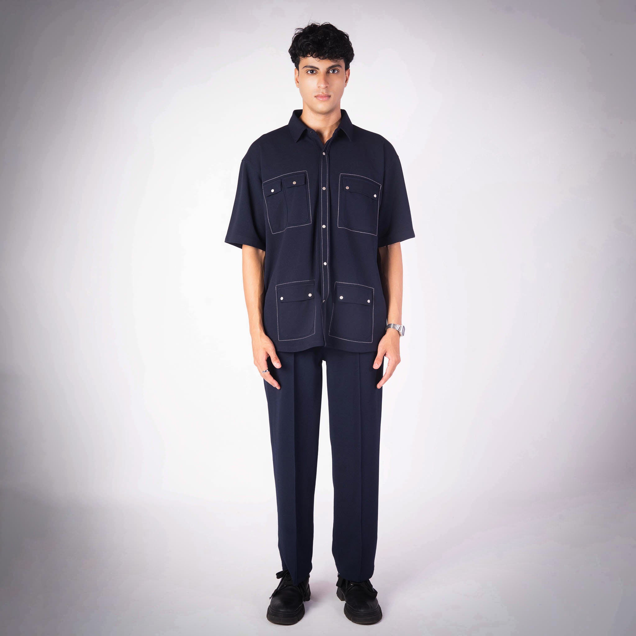 BLUE QUAD POCKET SHIRT - Hophead