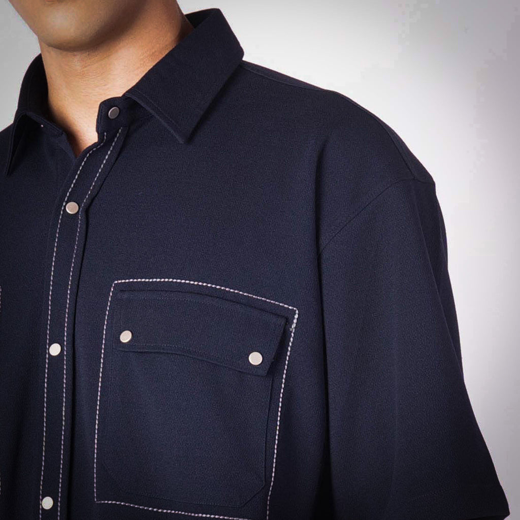 BLUE QUAD POCKET SHIRT - Hophead