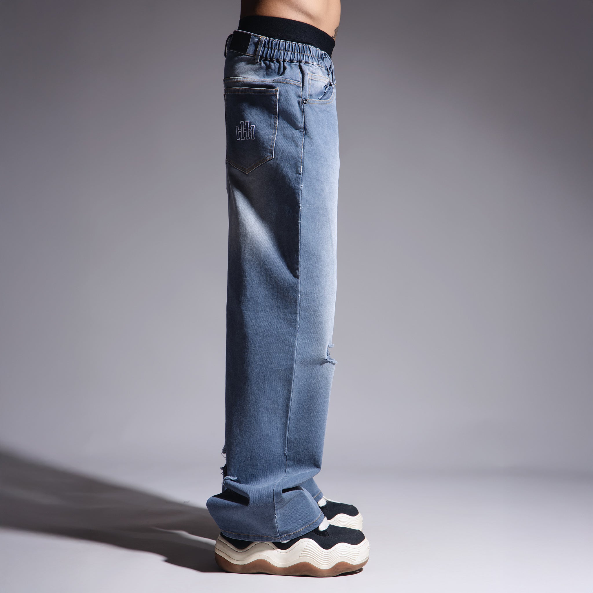 BLUE RIPPED HORIZON DENIM - Hophead