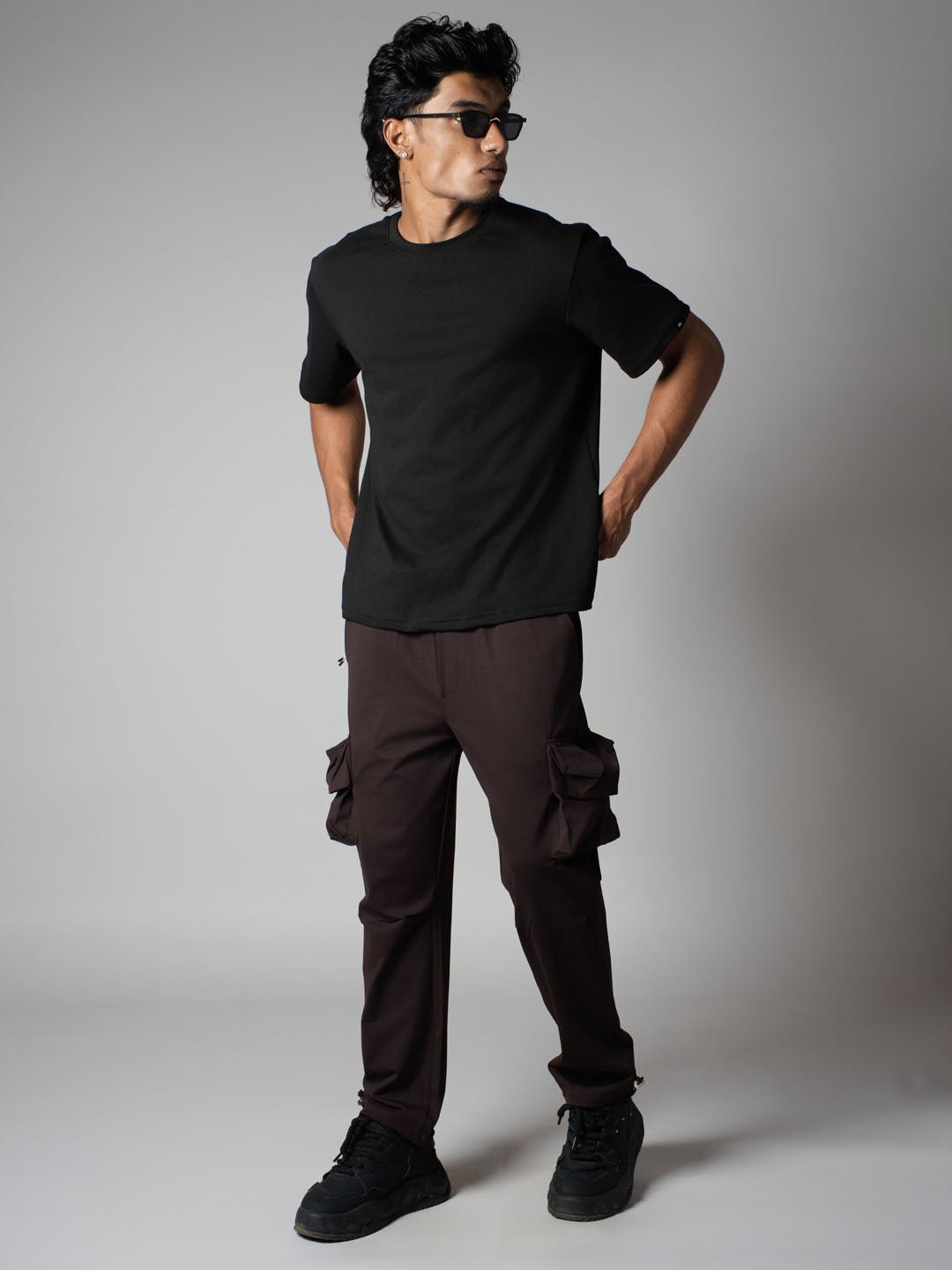 BROWN BIG POCKET CARGO SWEATPANTS - Hophead