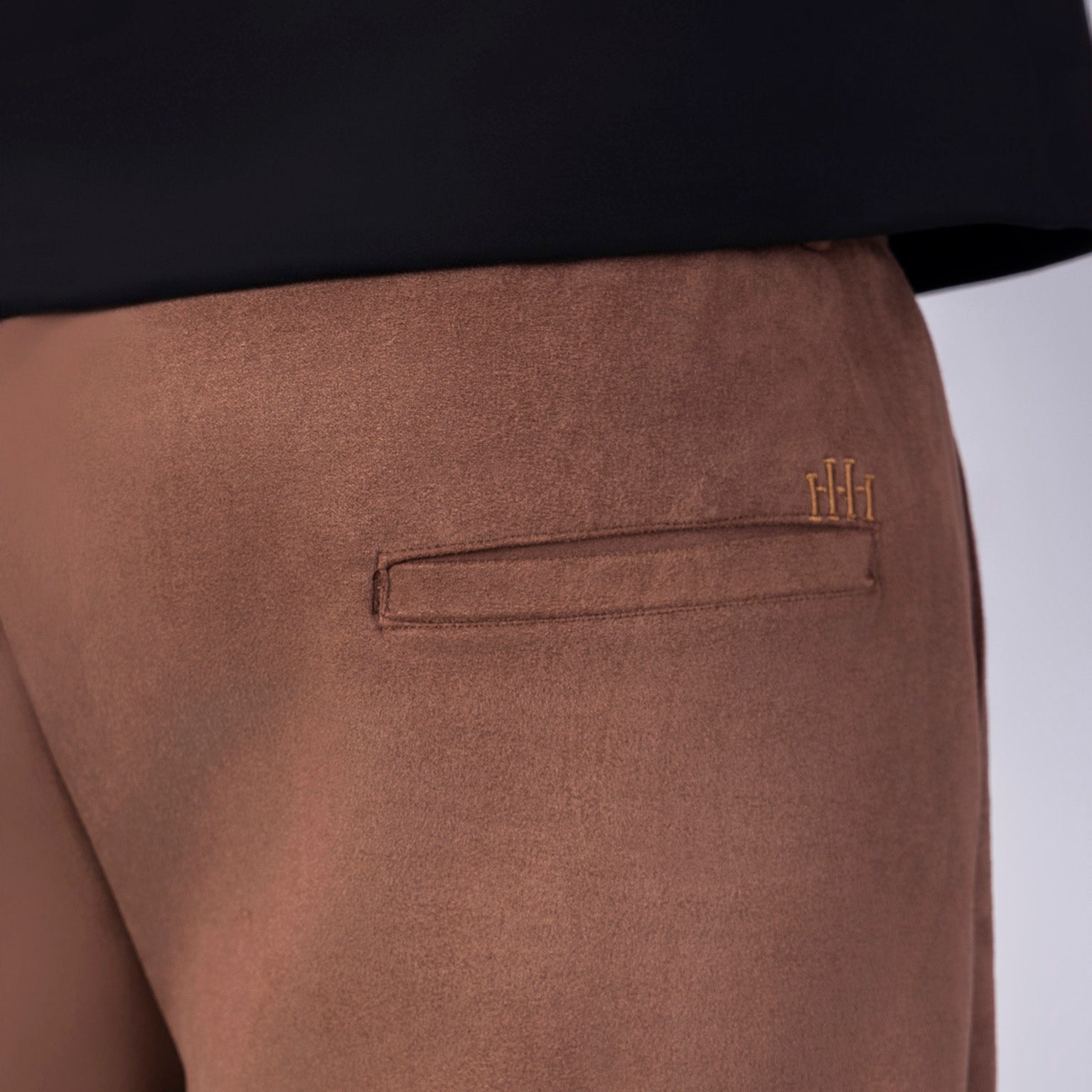 BROWN CLASSIC SUEDE PANTS - Hophead