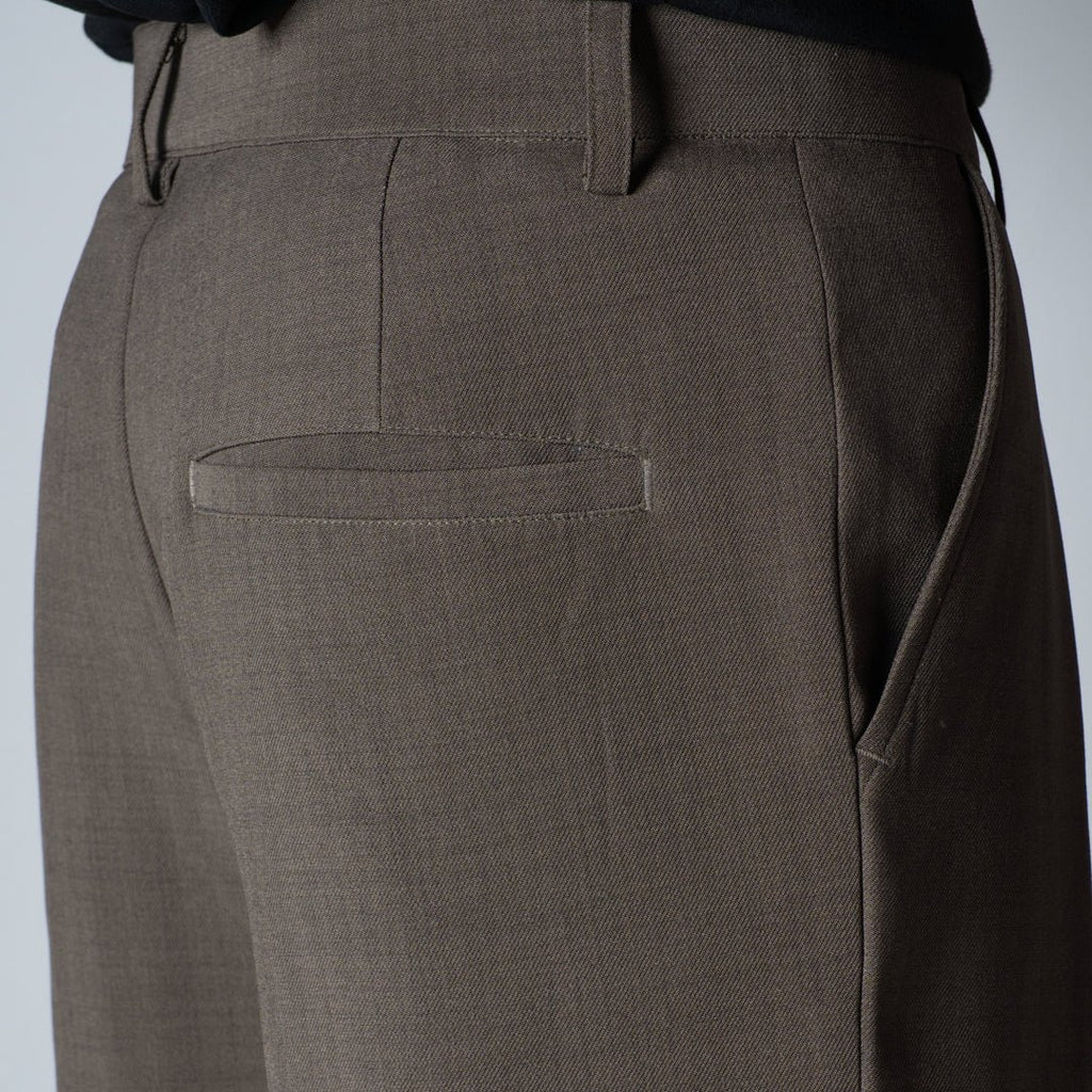 BROWN CROSS PLEAT TROUSER - Hophead