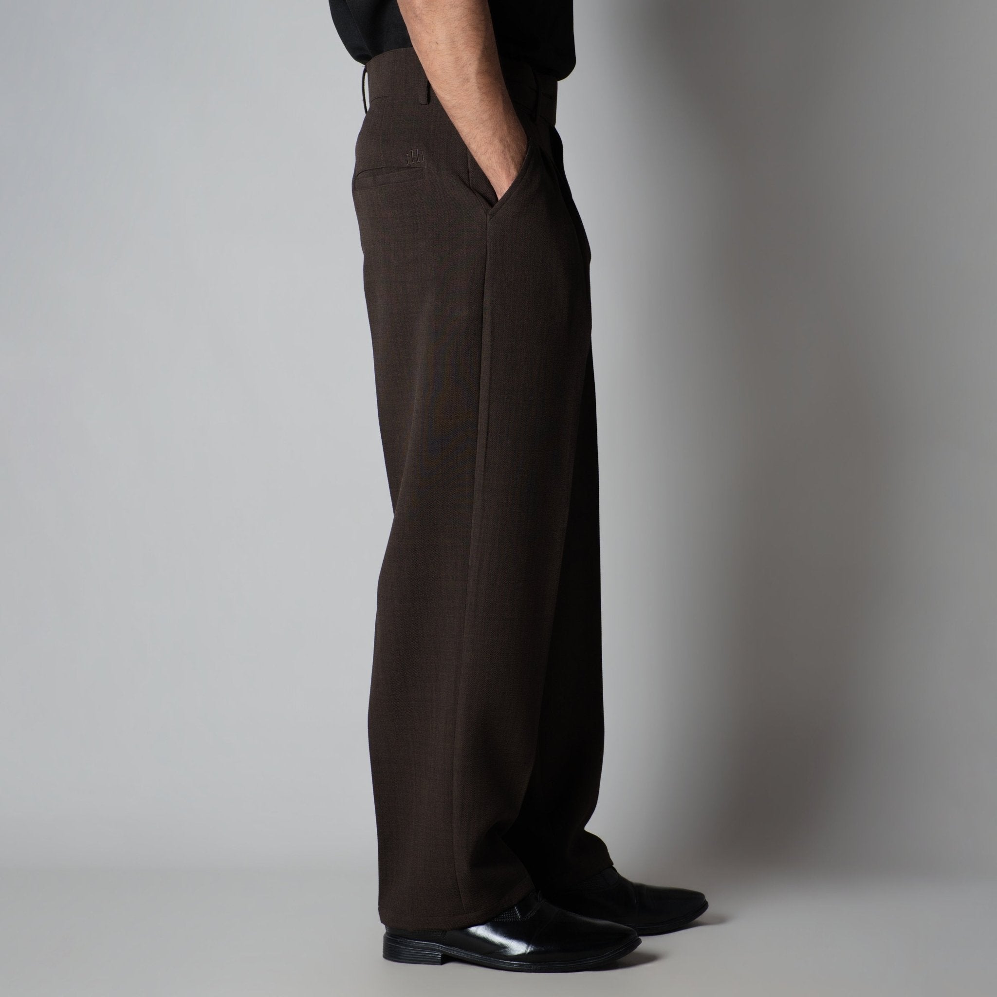 BROWN DOUBLE FLAP TROUSER - Hophead