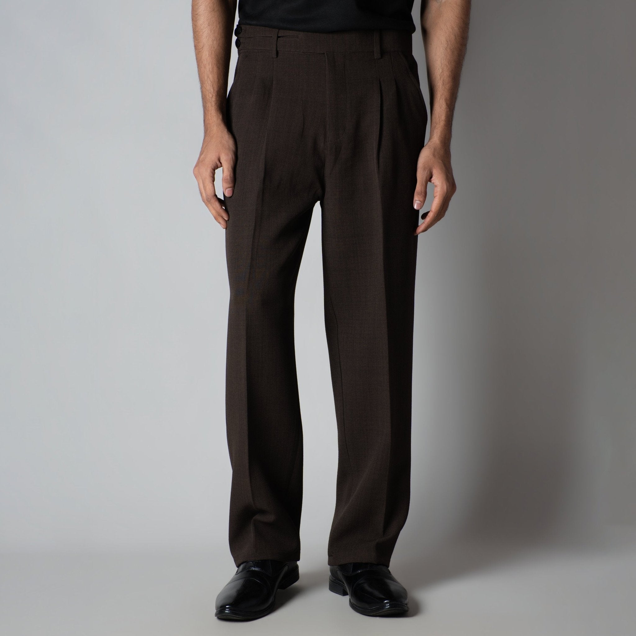 BROWN DOUBLE FLAP TROUSER - Hophead