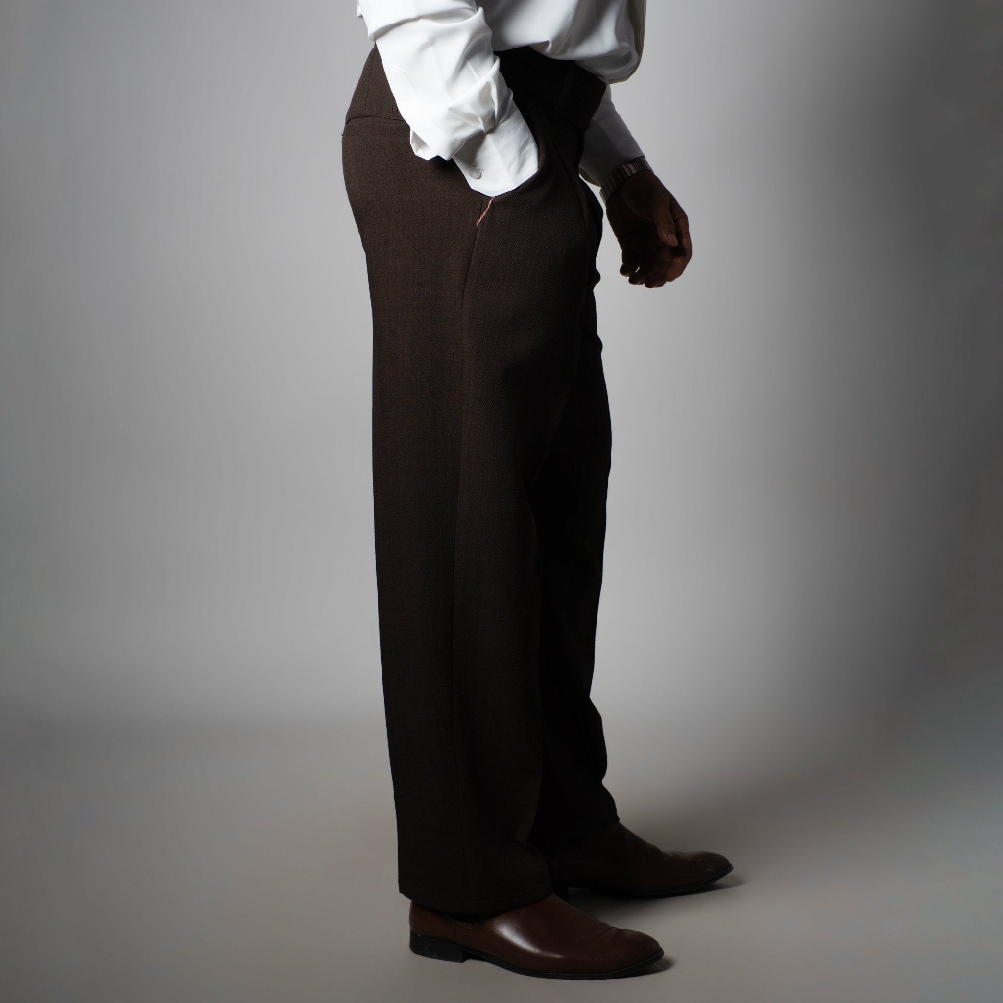 BROWN DOUBLE FLAP TROUSER - Hophead