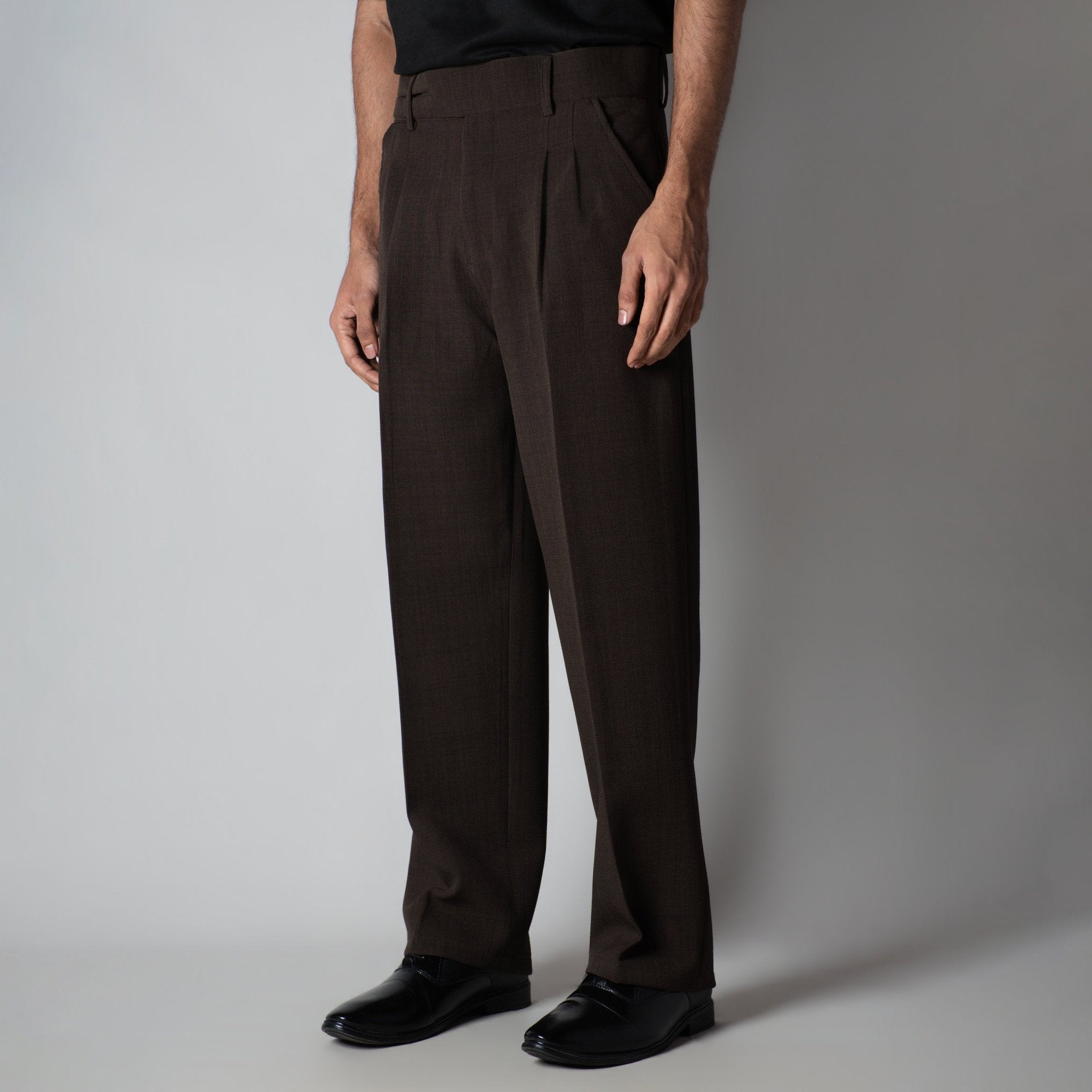 BROWN DOUBLE FLAP TROUSER - Hophead
