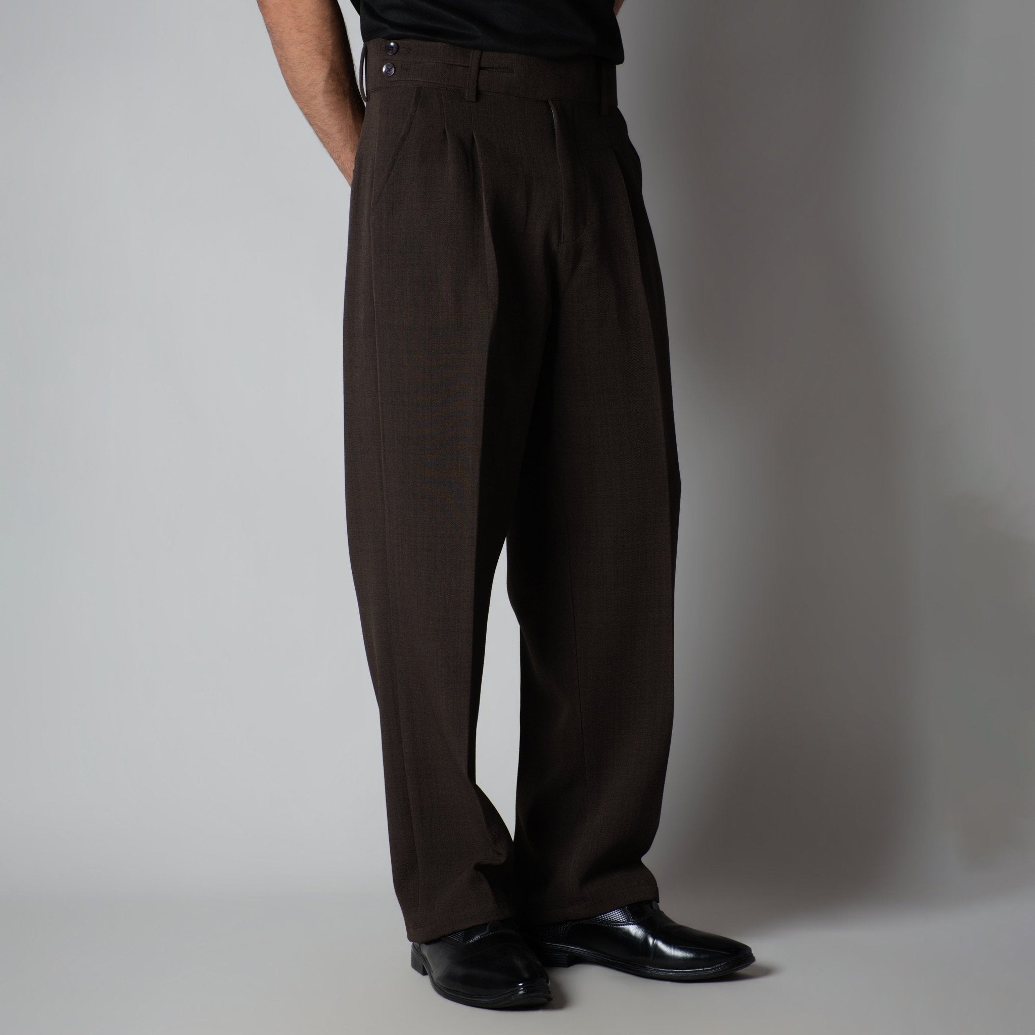 BROWN DOUBLE FLAP TROUSER - Hophead