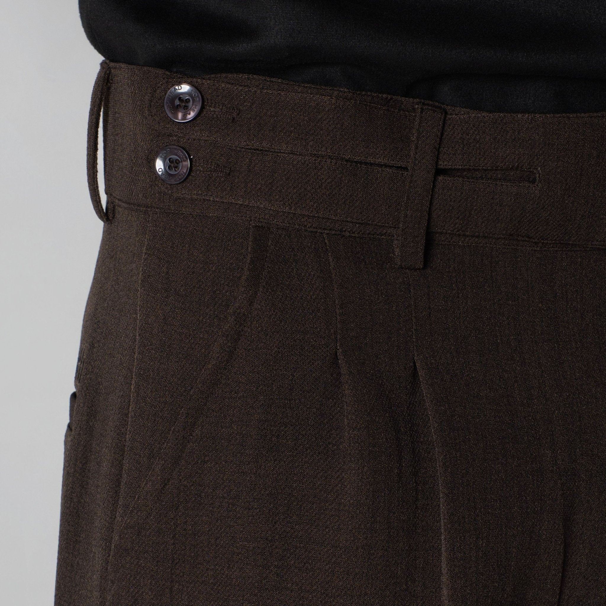 BROWN DOUBLE FLAP TROUSER - Hophead