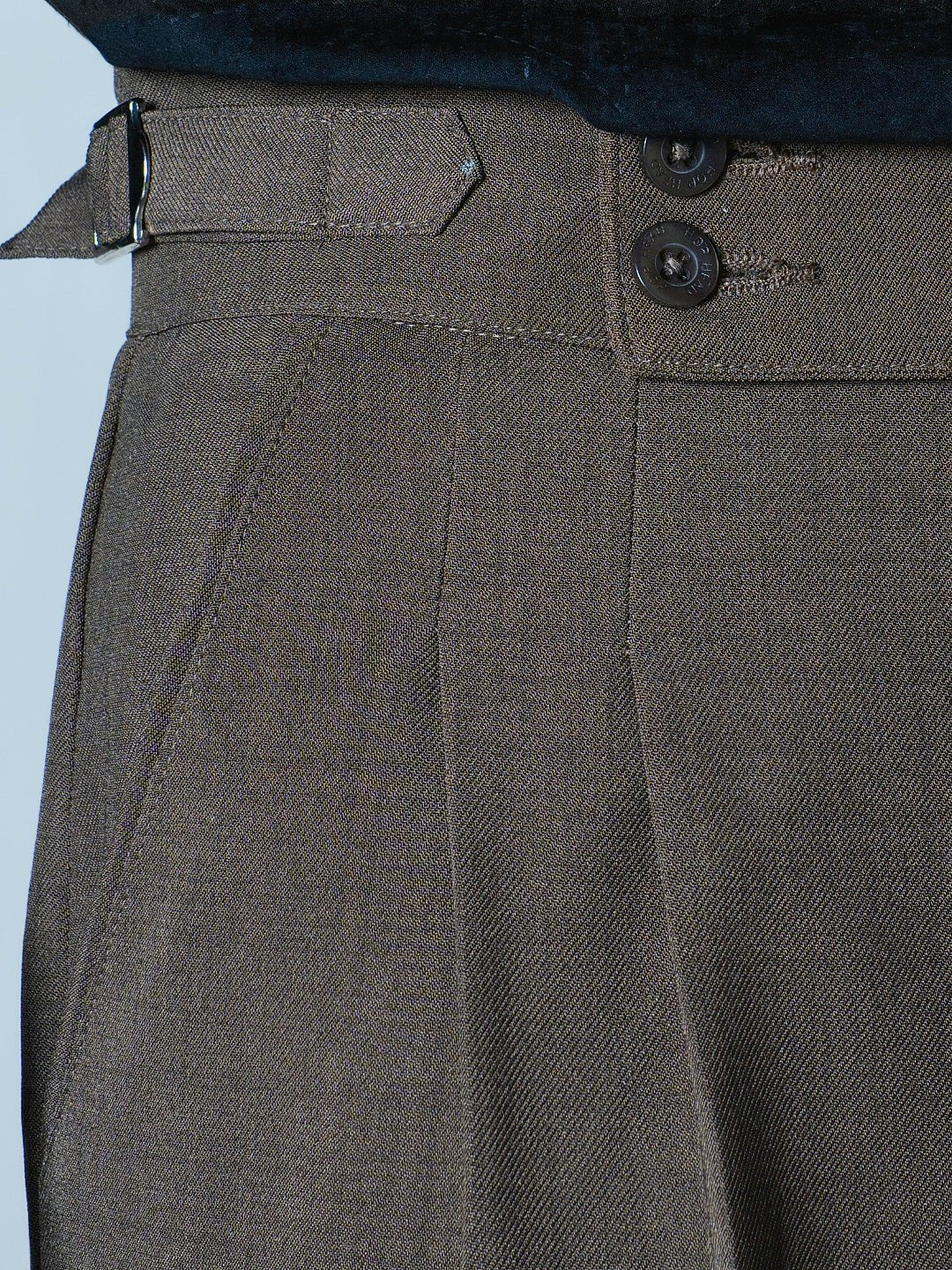 BROWN DOUBLE PLEAT STRAIGHT FIT TROUSER - Hophead