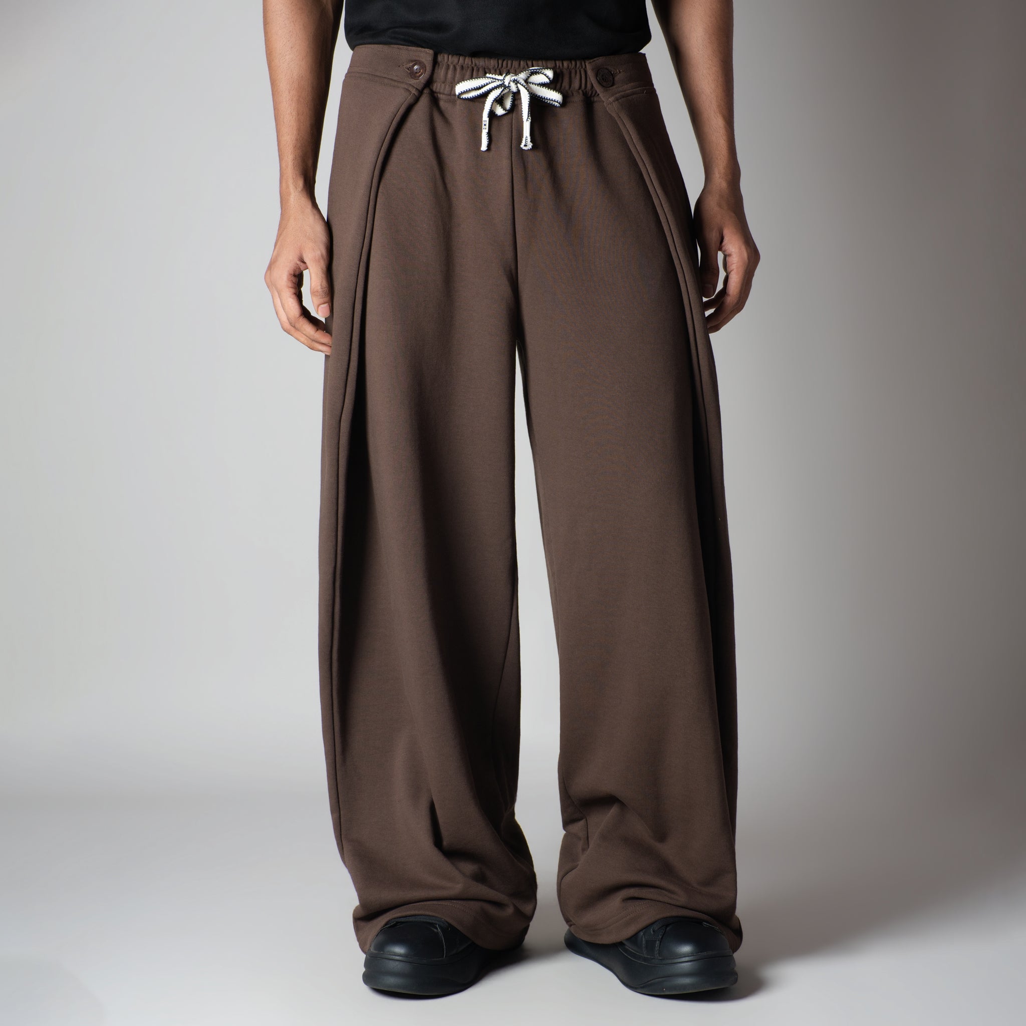 BROWN EXTRA PANEL SWEATPANTS - Hophead