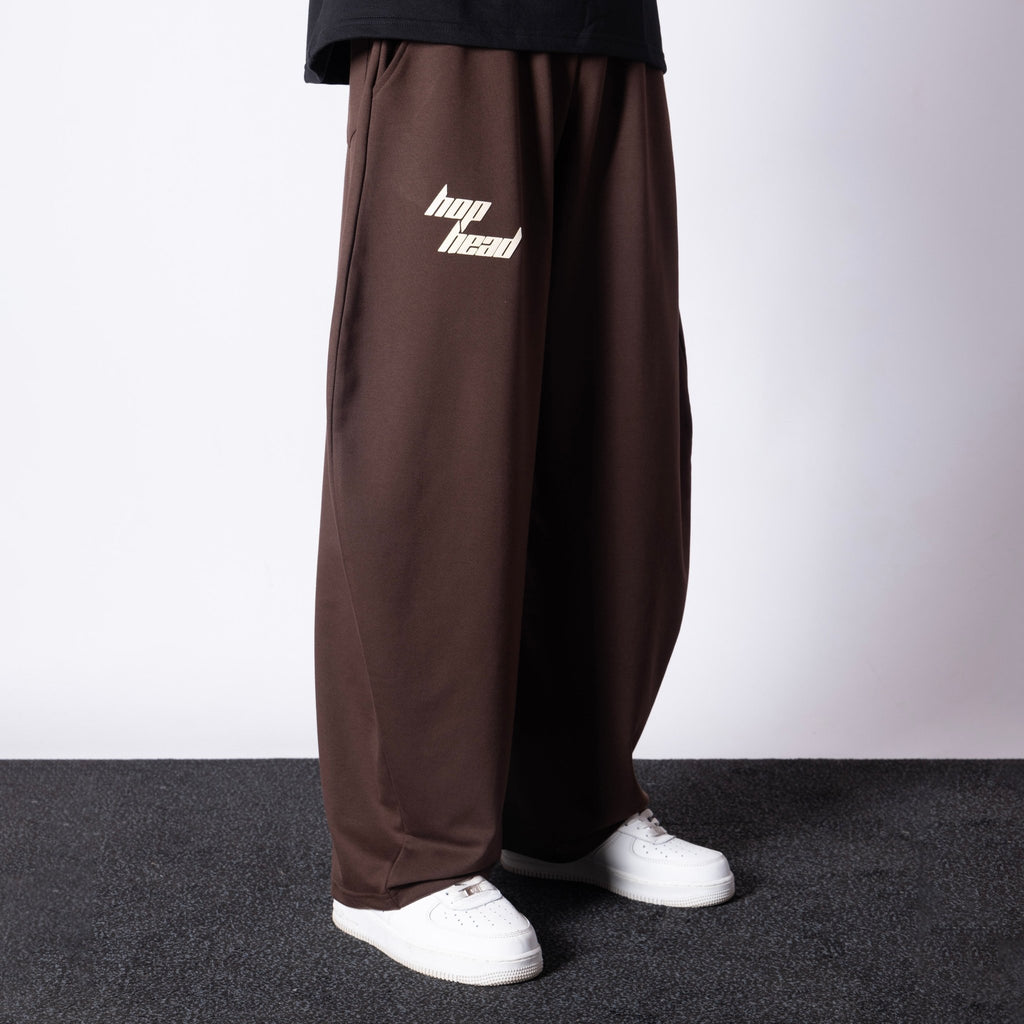 BROWN EXTREME BAGGY BASIC SWEATPANTS - Hophead