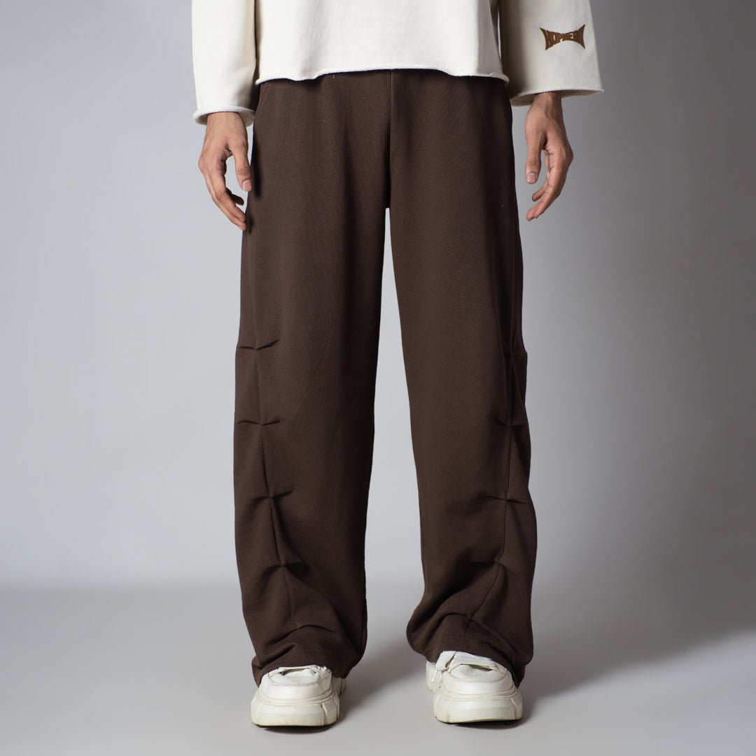 BROWN FIVE TUCKS SWEATPANTS - Hophead