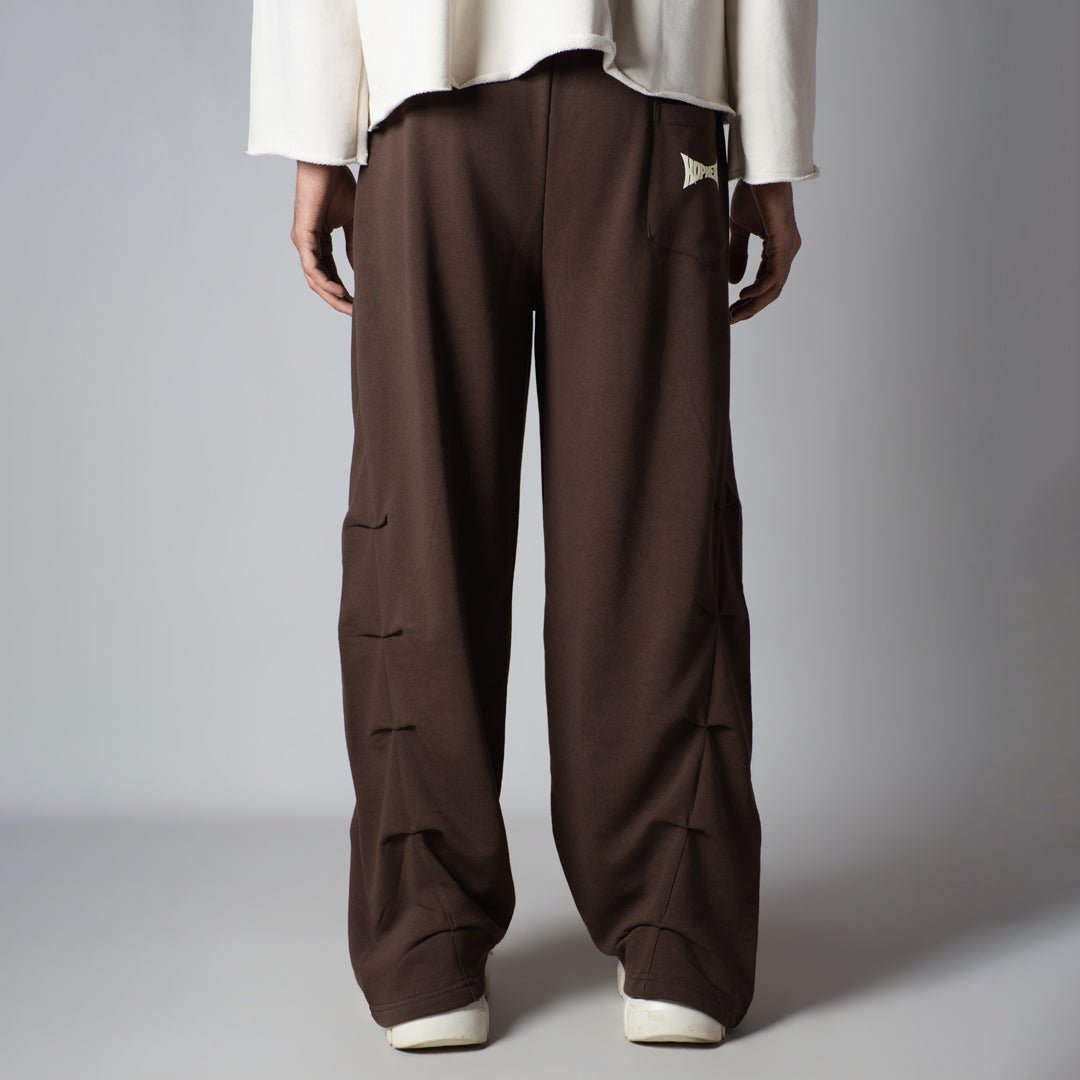 BROWN FIVE TUCKS SWEATPANTS - Hophead