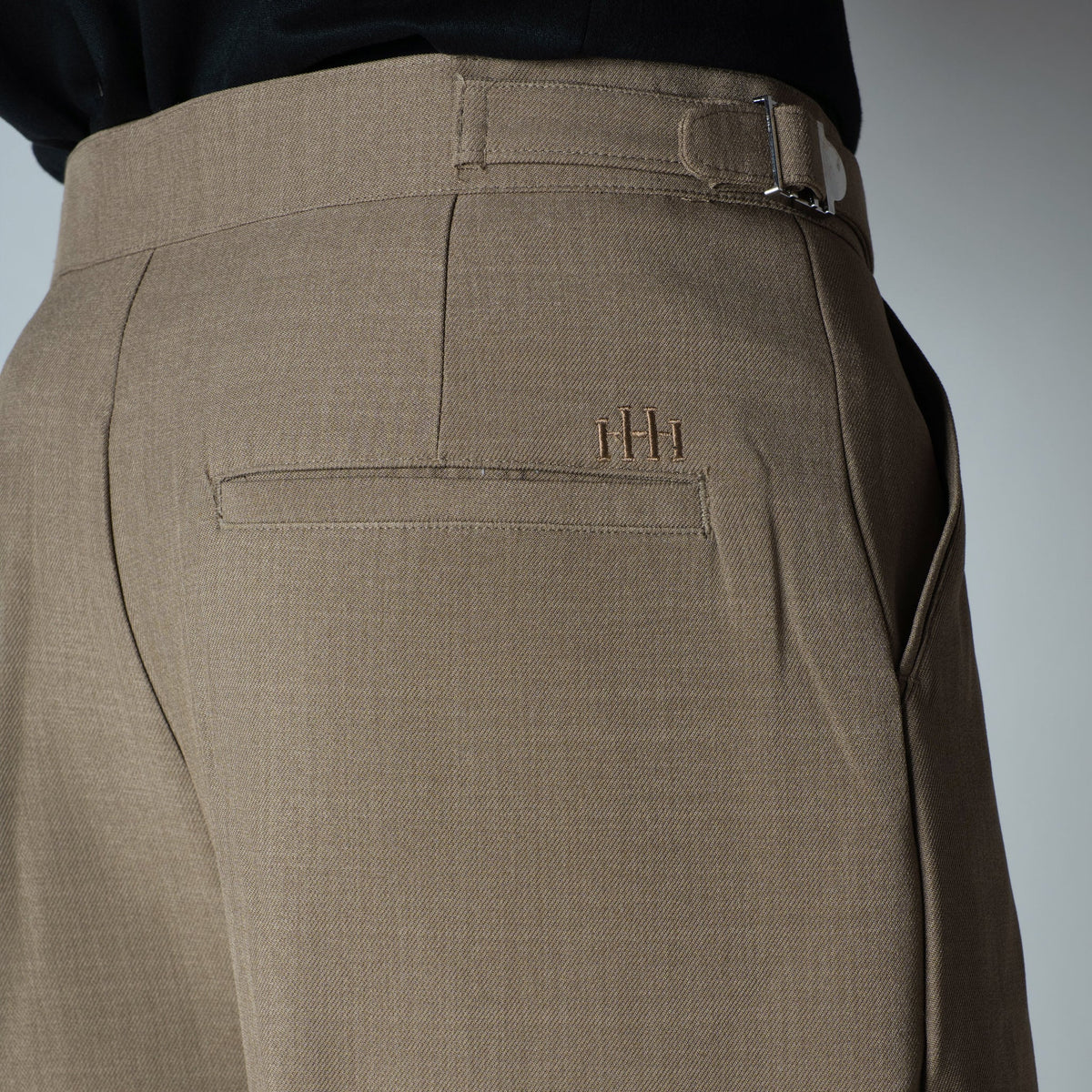 BROWN LONG FLAP BELT TROUSER - Hophead