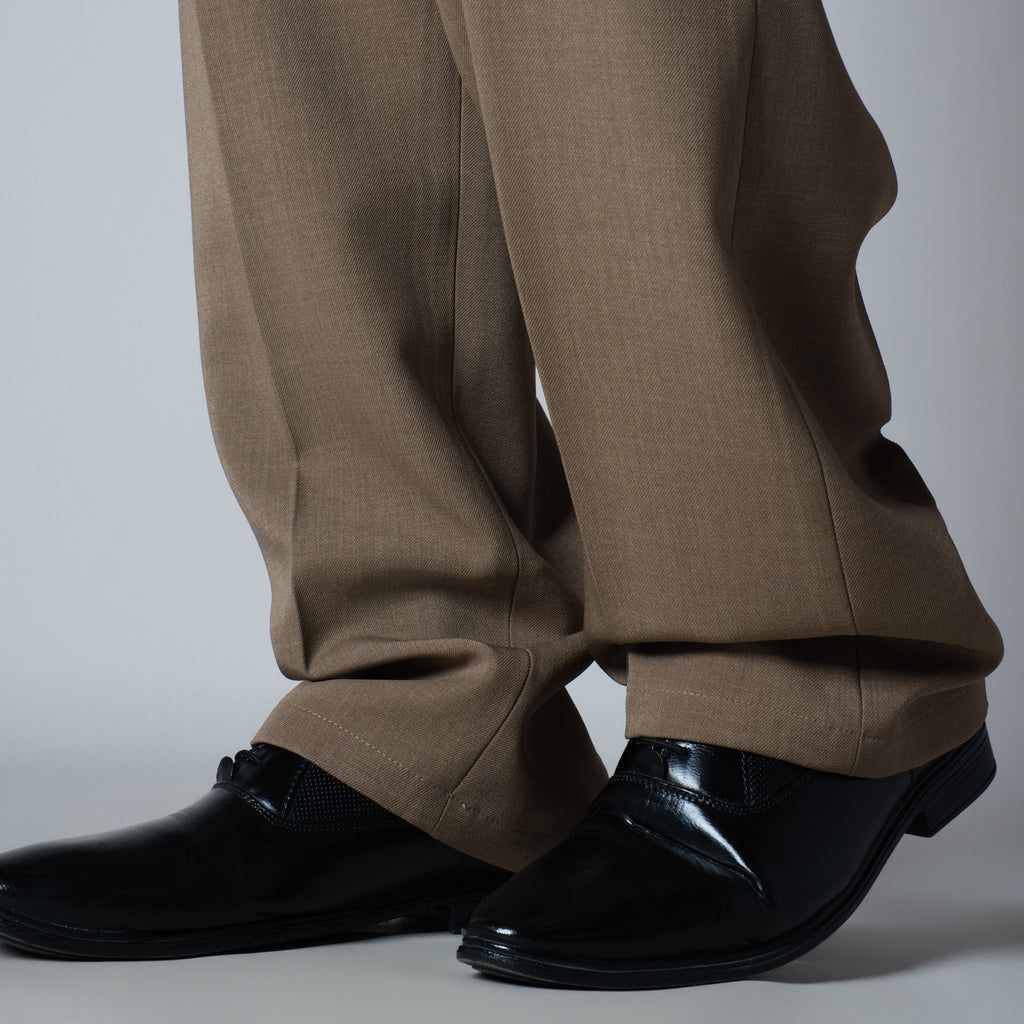 BROWN LONG FLAP BELT TROUSER - Hophead