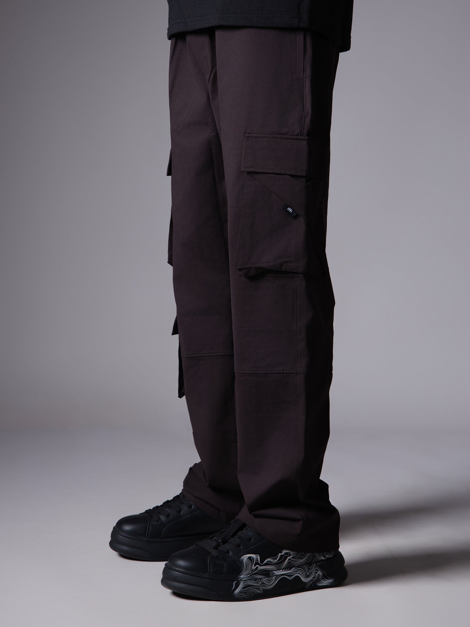 BROWN MULTI POCKET CARGO SWEATPANTS - Hophead