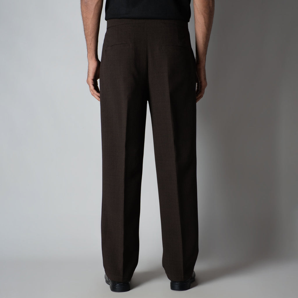 BROWN SINGLE BUTTON TROUSER - Hophead