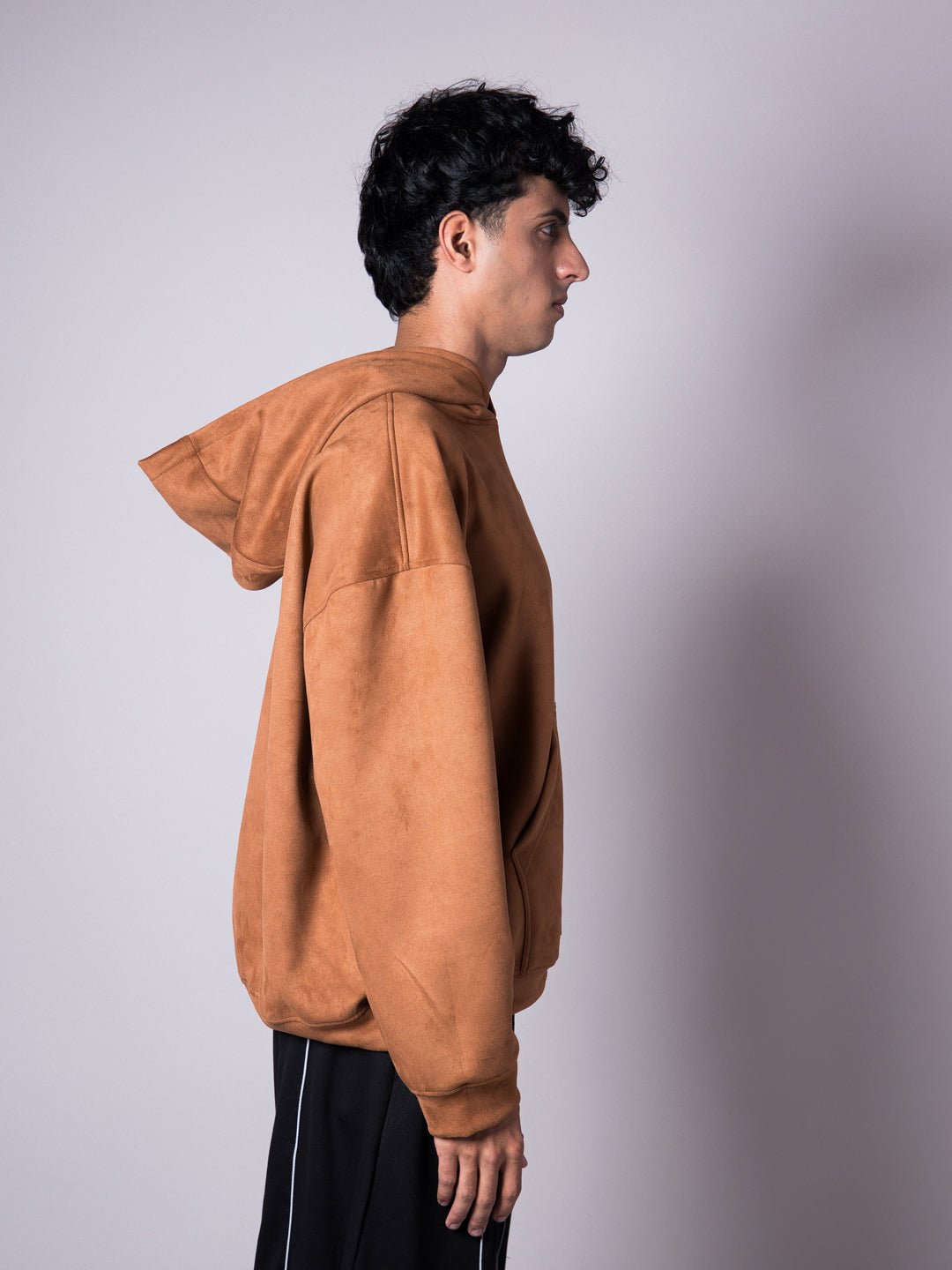BROWN SUEDE BLISS HOODIE - Hophead