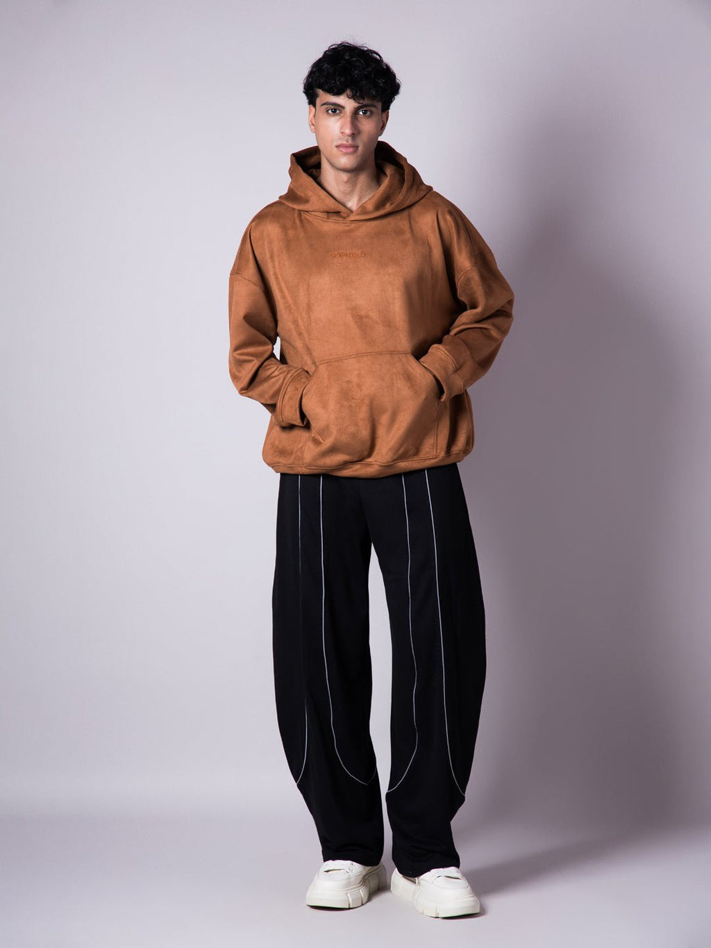 BROWN SUEDE BLISS HOODIE - Hophead