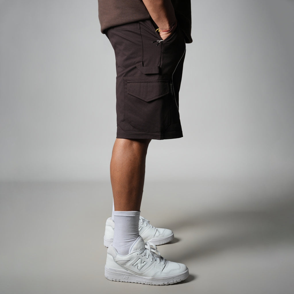 BROWN VERTEX EDGE SHORTS - Hophead