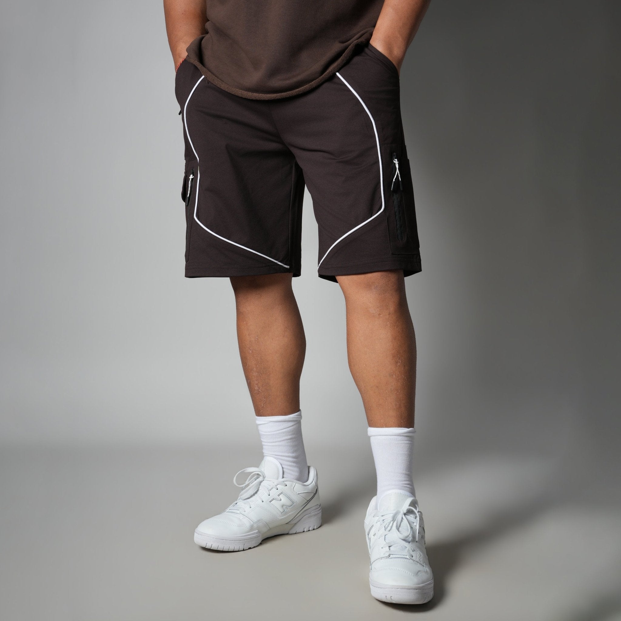 BROWN VERTEX EDGE SHORTS - Hophead