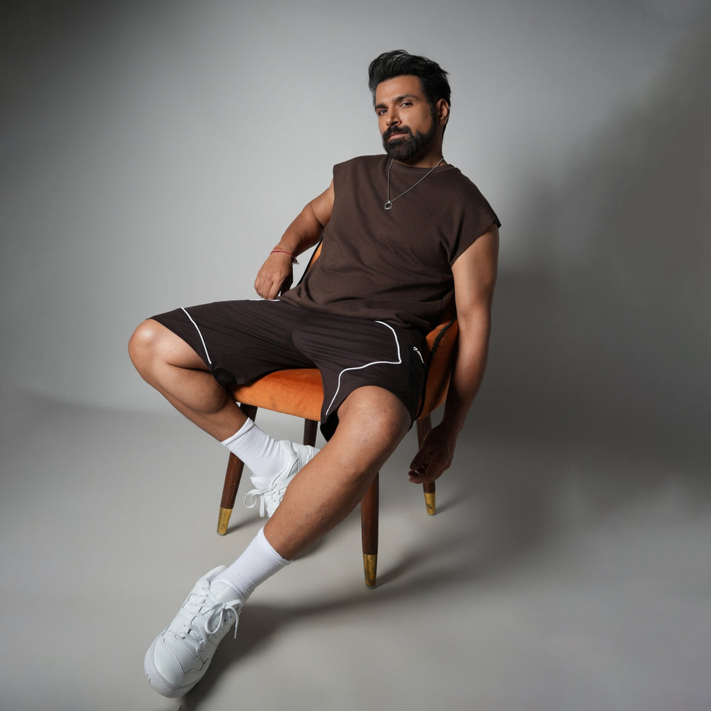 BROWN VERTEX EDGE SHORTS - Hophead