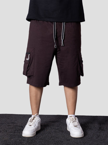 COFFEE POCKET ON POCKET OVERSIZED SHORTS