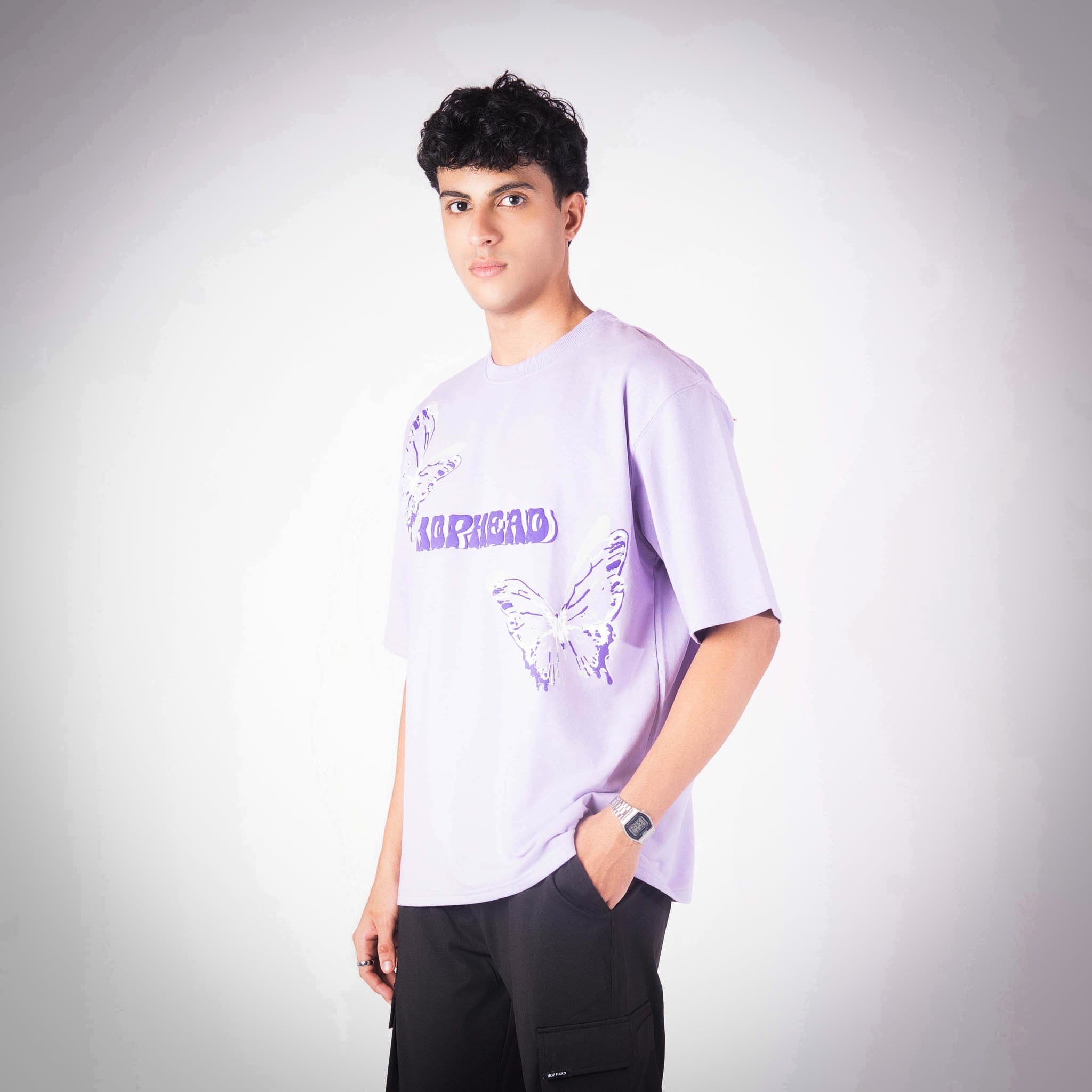 BUTTERFLY OVERSIZED GRAPHIC T - SHIRT - Hophead
