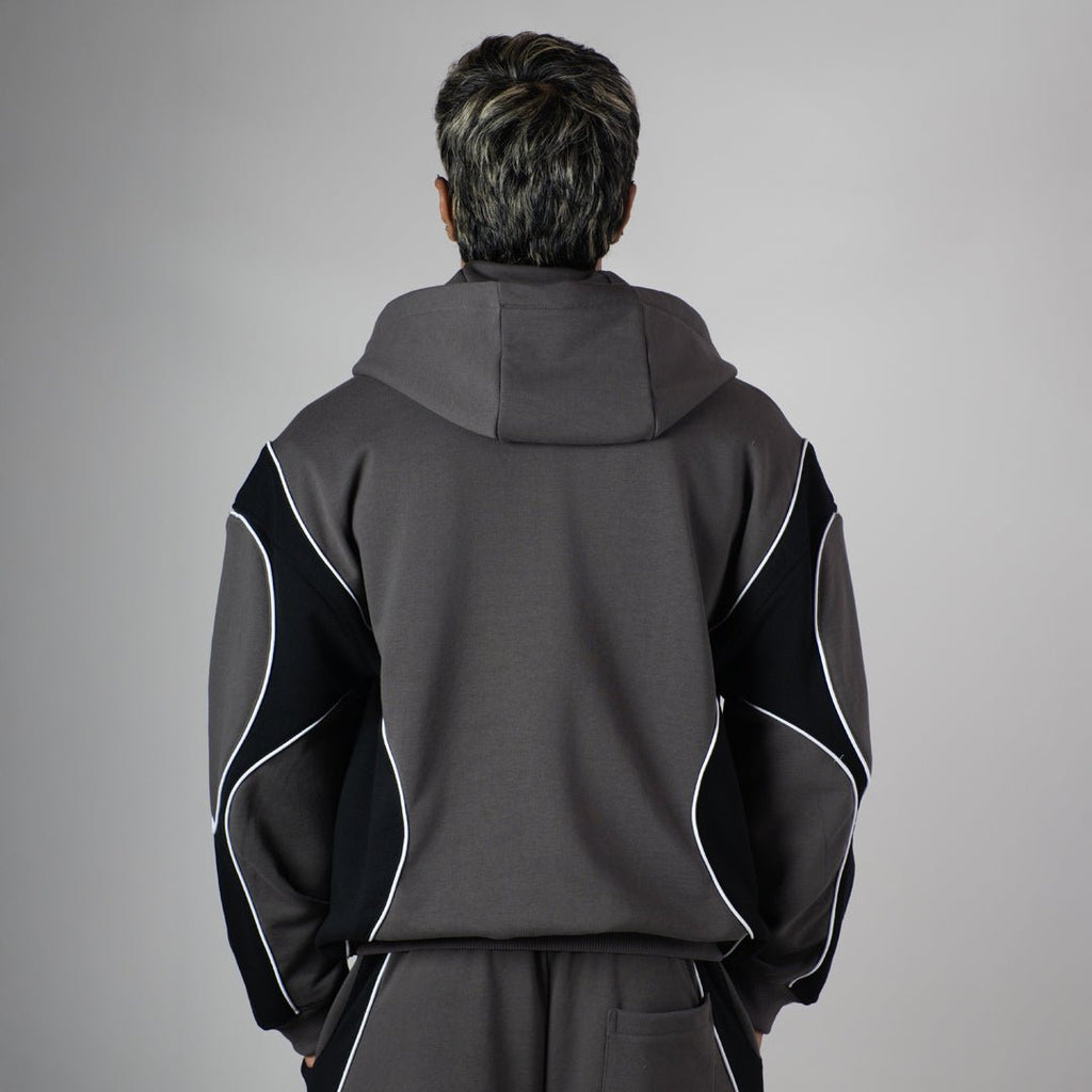 CARBON SMOKELINE HEAVY ZIPPER HOODIE - Hophead