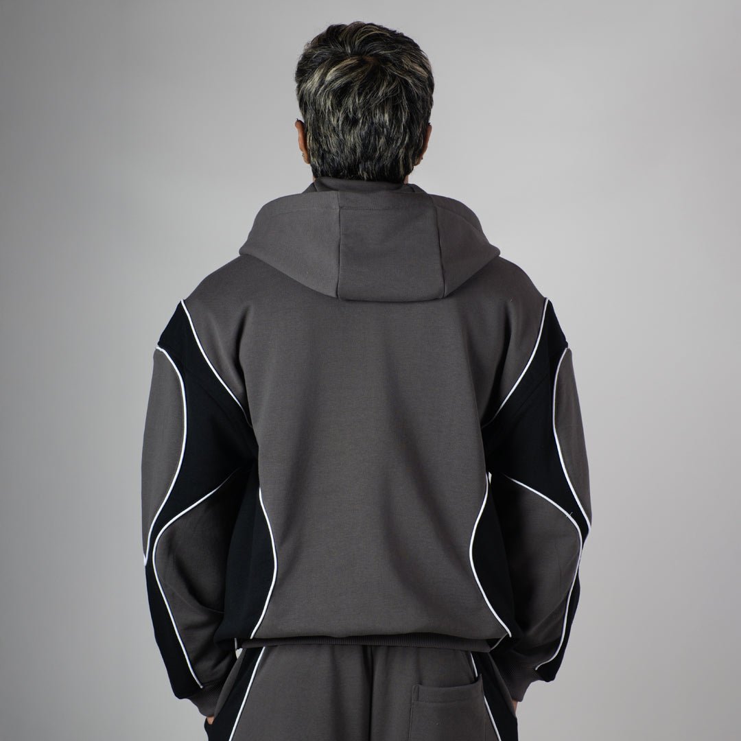 CARBON SMOKELINE HEAVY ZIPPER HOODIE - Hophead