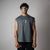 CHARCOAL BONE GRAPHIC SLEEVELESS T-SHIRT