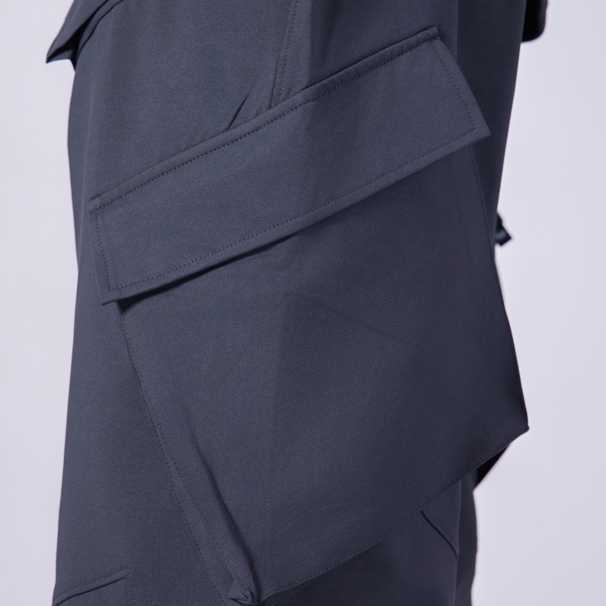 CHARCOAL CROSS POCKET CARGO STRAIGHT FIT SWEATPANT - Hophead