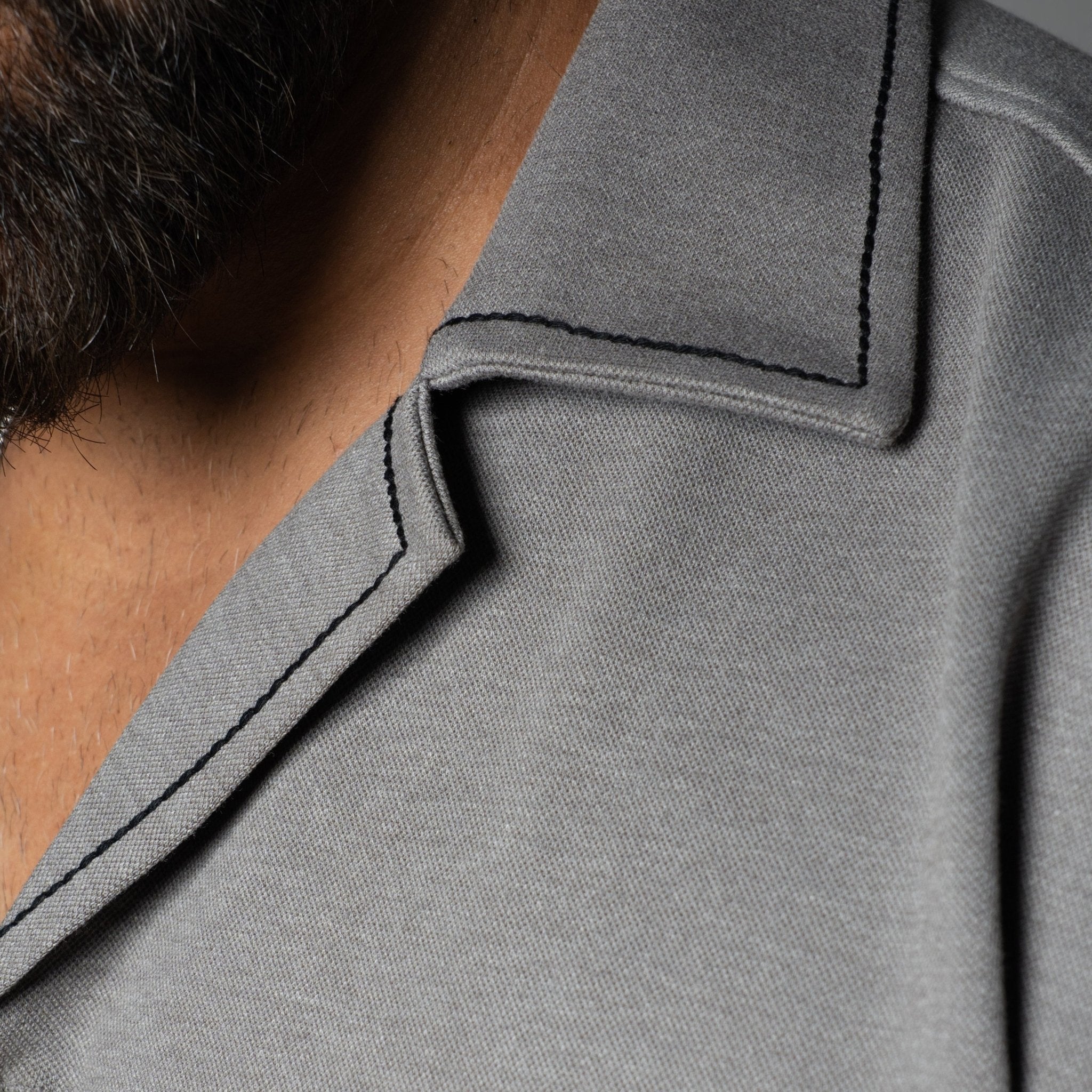 Charcoal Cuban Collar Shirt - Hophead