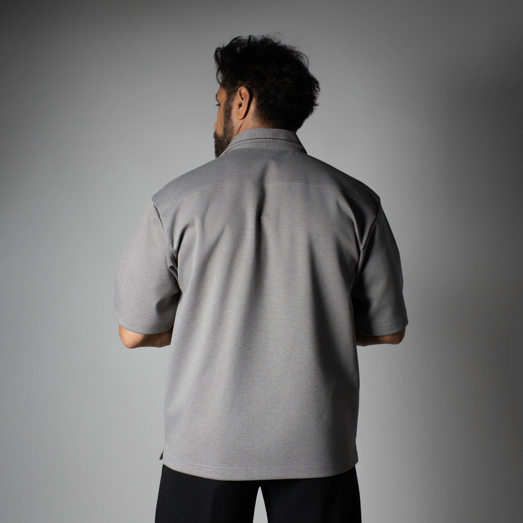 Charcoal Cuban Collar Shirt - Hophead