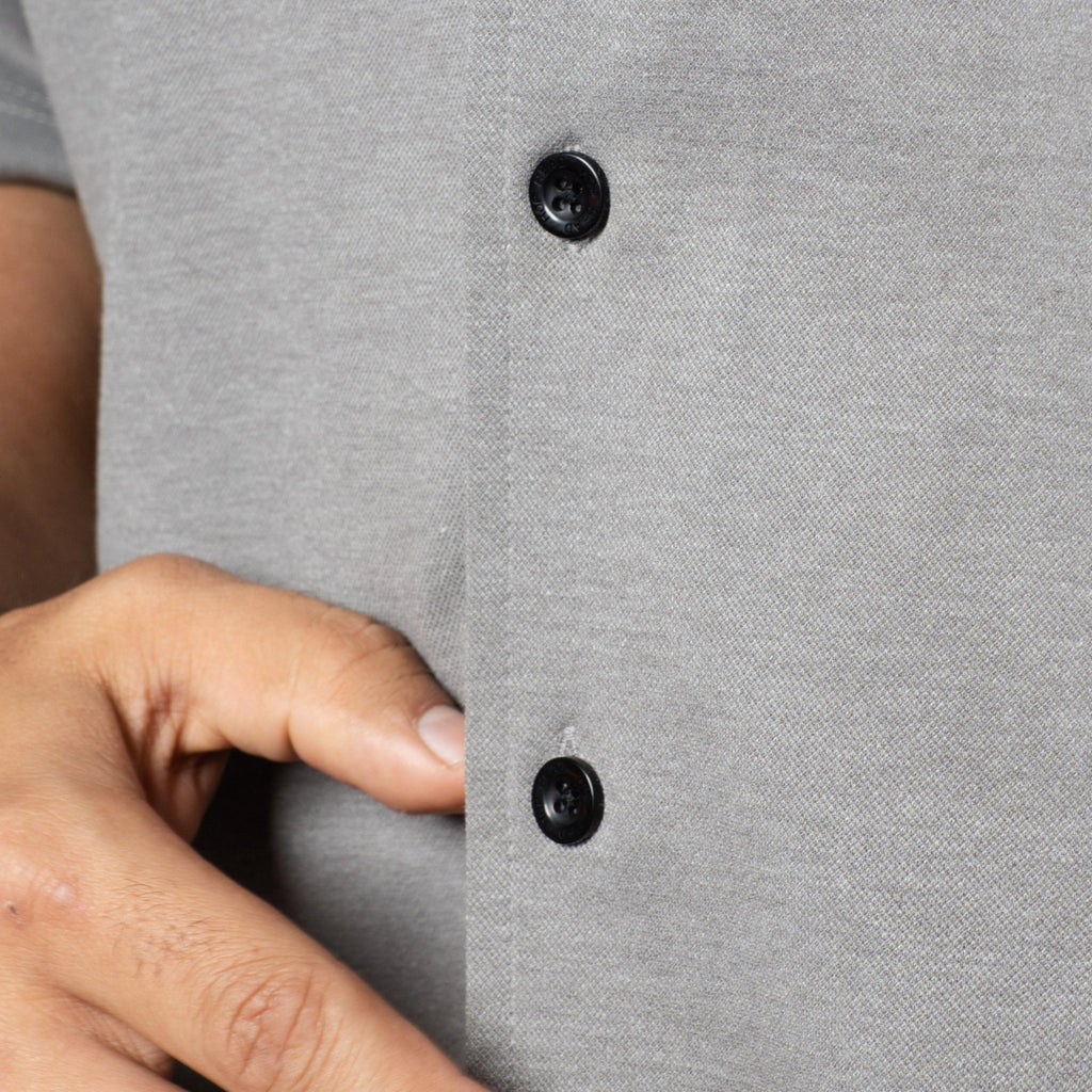 Charcoal Cuban Collar Shirt - Hophead
