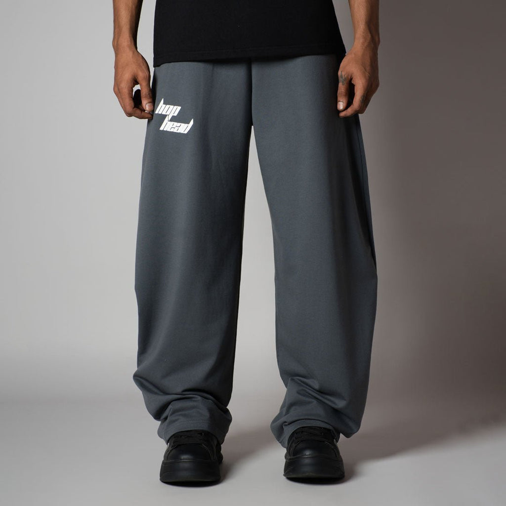 CHARCOAL EXTREME BAGGY BASIC SWEATPANTS - Hophead