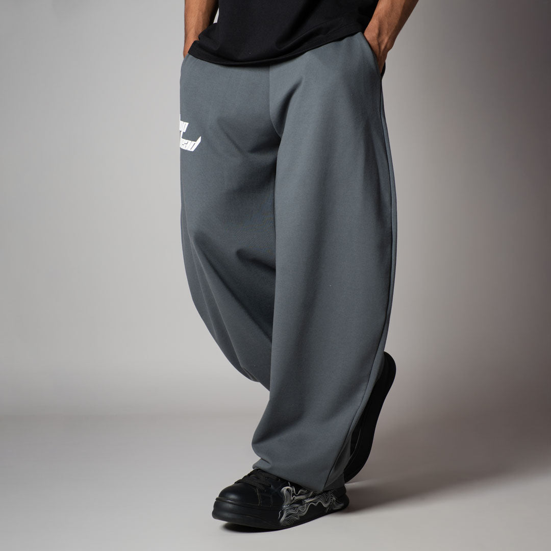 CHARCOAL EXTREME BAGGY BASIC SWEATPANTS - Hophead