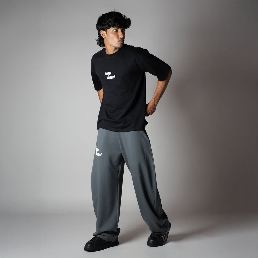 CHARCOAL EXTREME BAGGY BASIC SWEATPANTS - Hophead