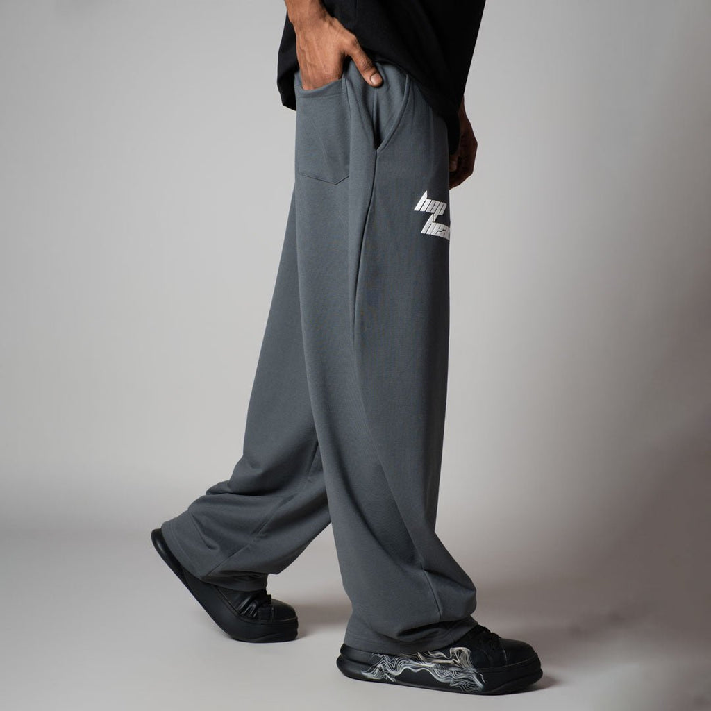 CHARCOAL EXTREME BAGGY BASIC SWEATPANTS - Hophead