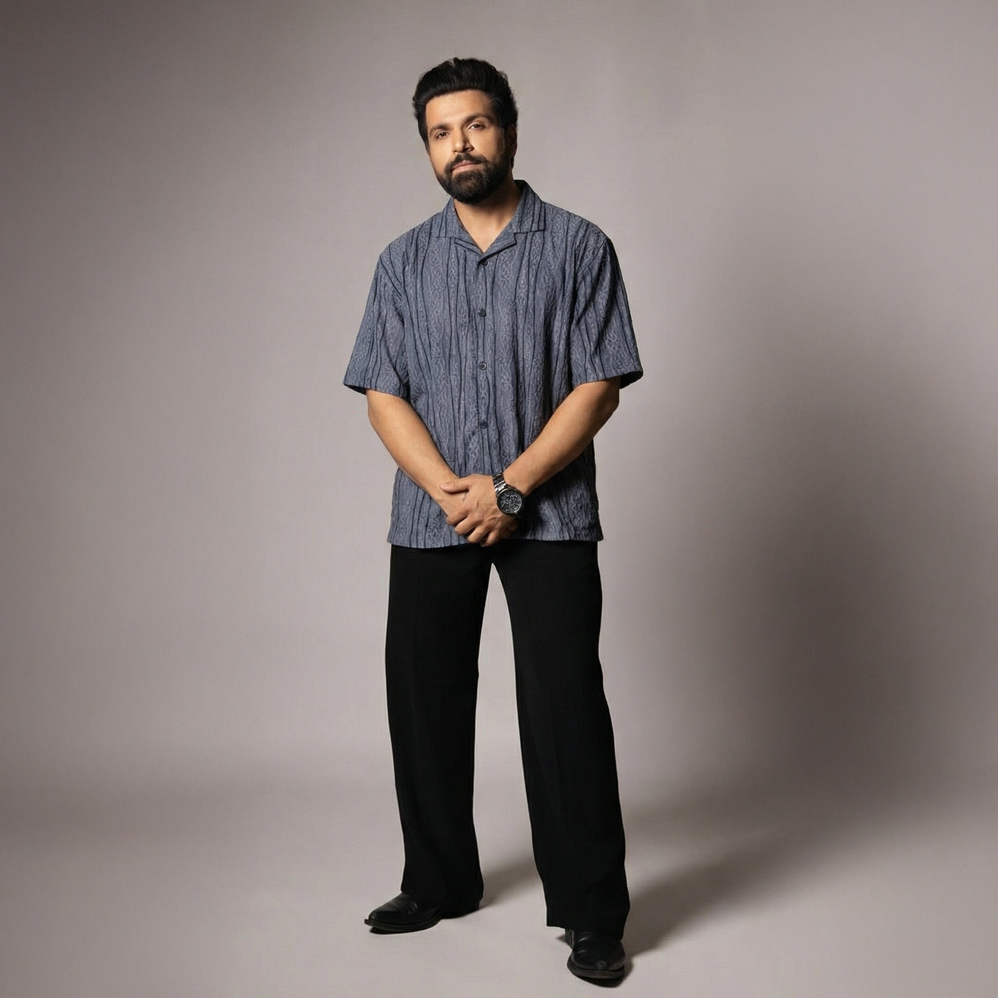 CHARCOAL MESH LINE SHIRT - Hophead