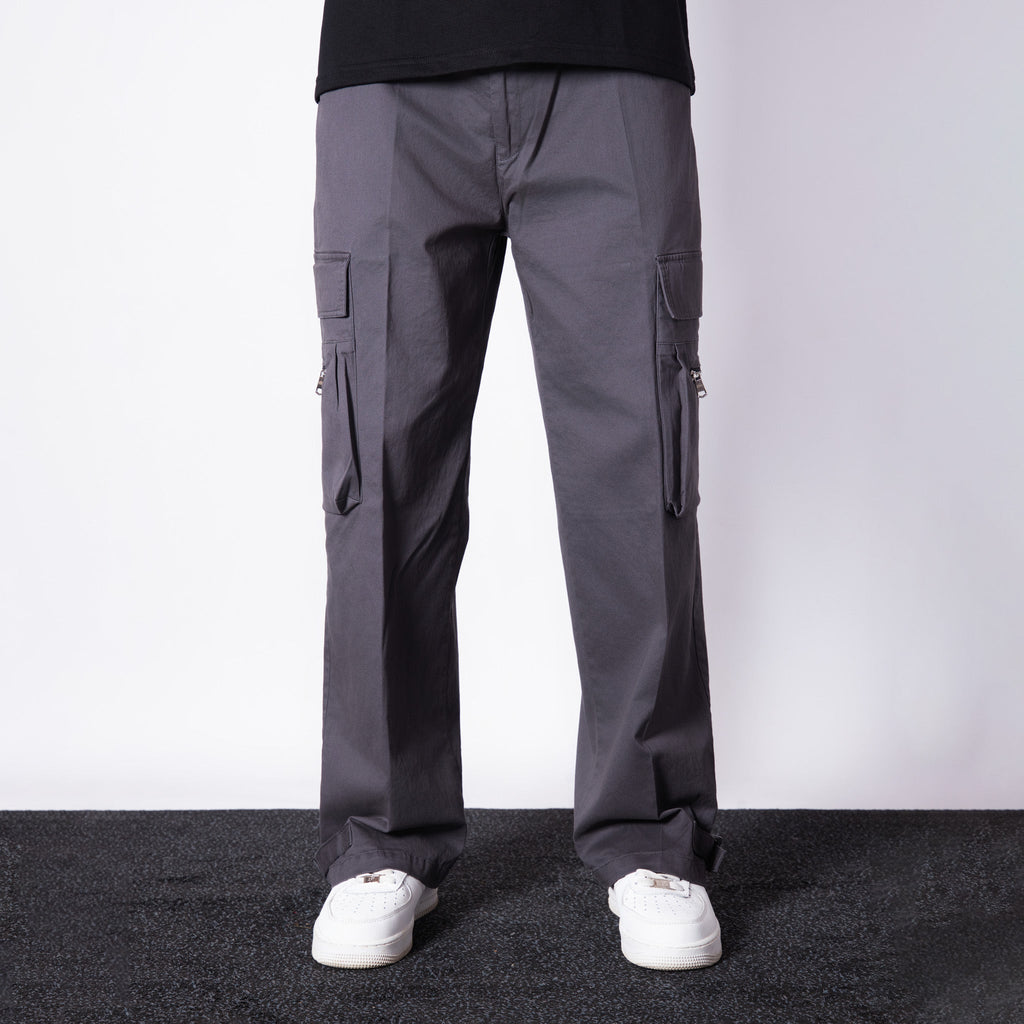 CHARCOAL MILITARY POCKETS COTTON CARGO - Hophead