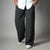 CHARCOAL PINSTRIPE WIDE PANTS