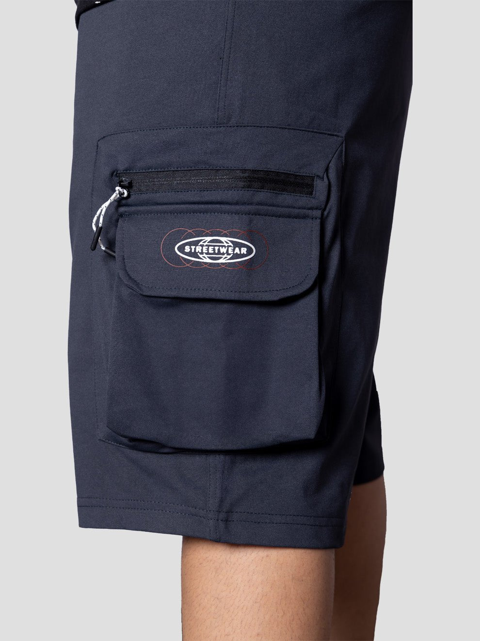 CHARCOAL POCKET ON POCKET OVERSIZED SHORTS - Hophead