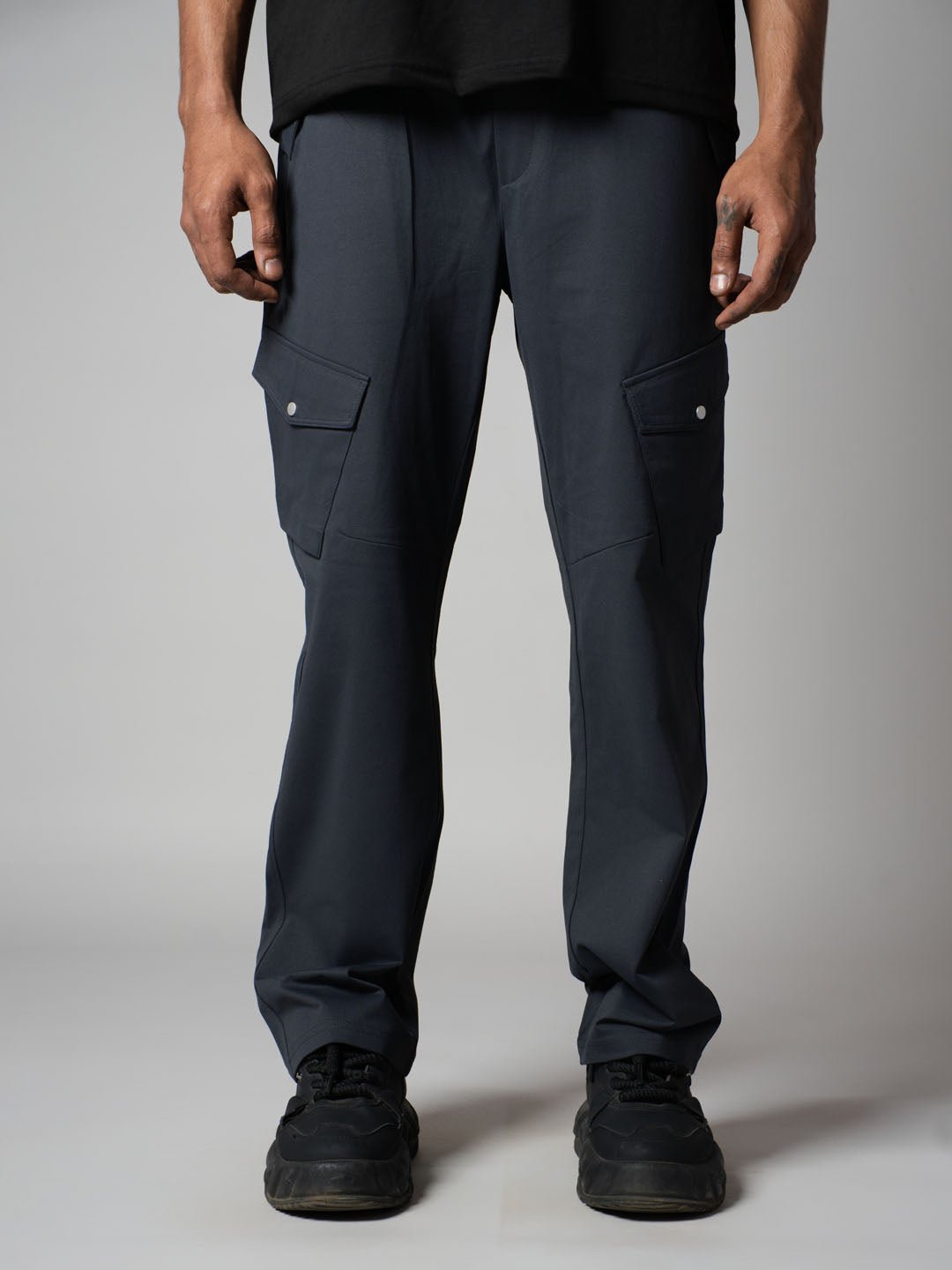CHARCOAL SIDE POCKET CARGO SWEATPANTS - Hophead