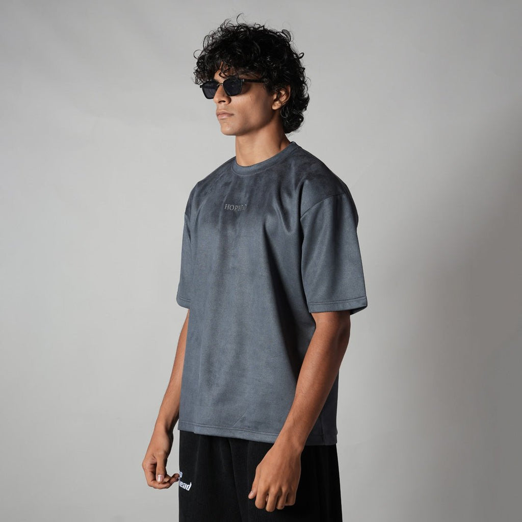 CHARCOAL ULTRALIGHT SUEDE T - SHIRT - Hophead
